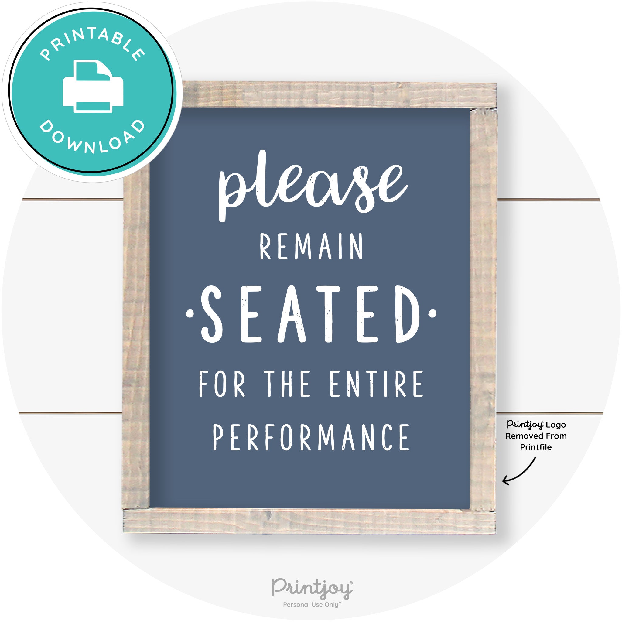 Please Remain Seated Funny Bathroom Farmhouse Art Free Printable