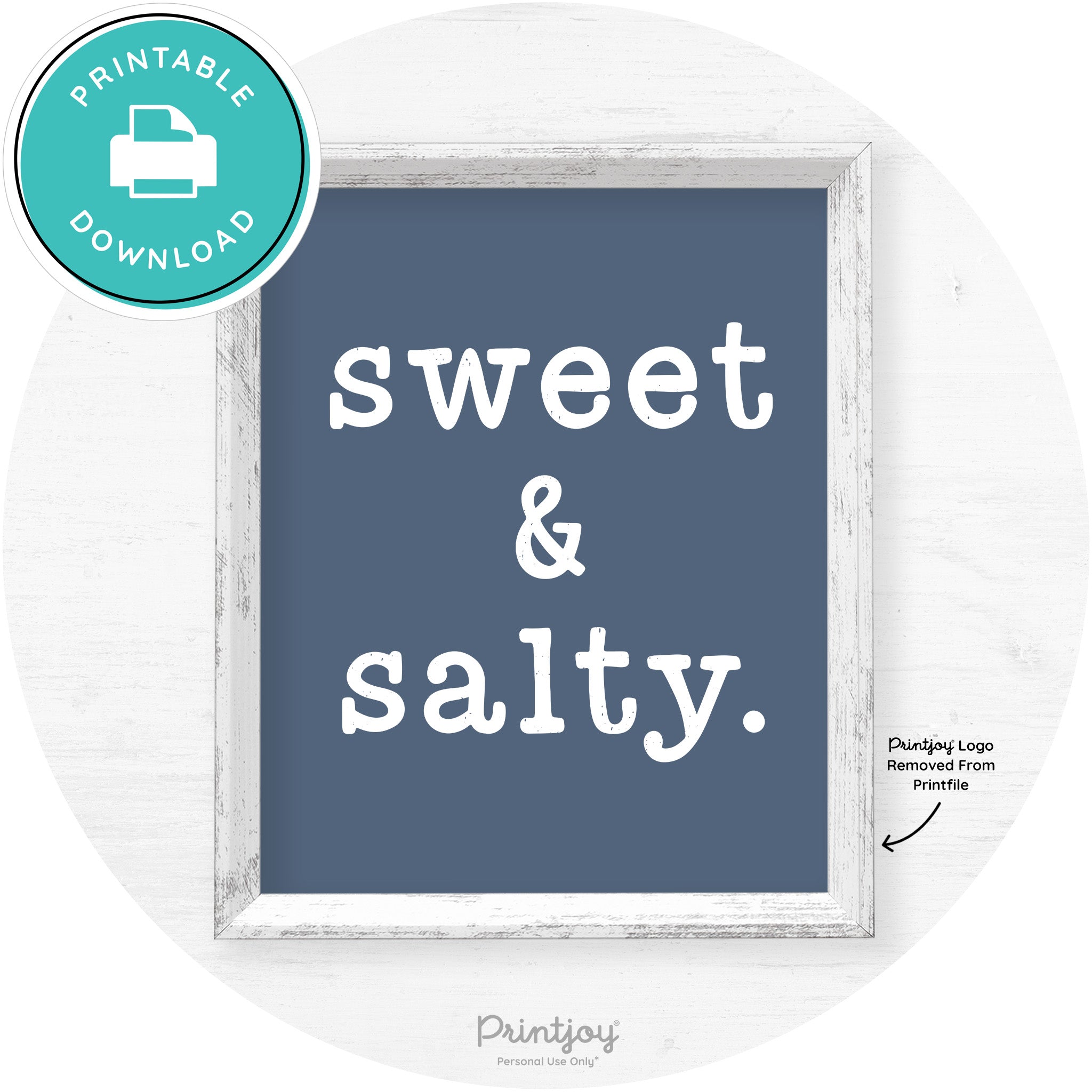 Sweet & Salty Southern Kitchen Farmhouse Wall Art Free Printable