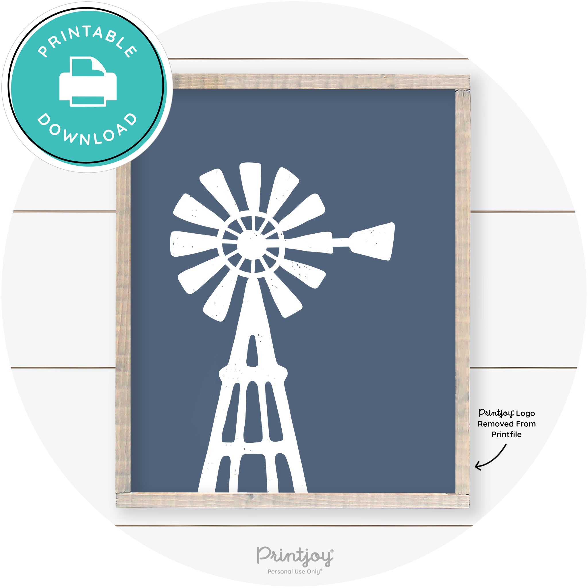 Windmill Rustic Farmhouse Living Room Wall Art Decor Free Printable