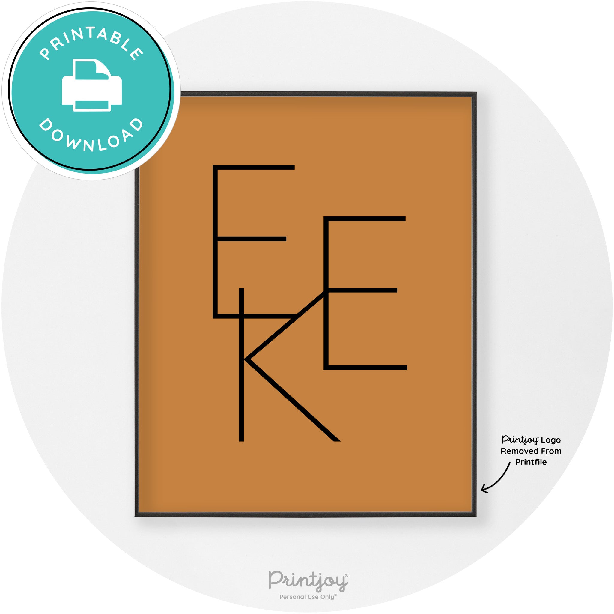 Eek Halloween Modern Chic Lettering Wall Art Decor Free Printable