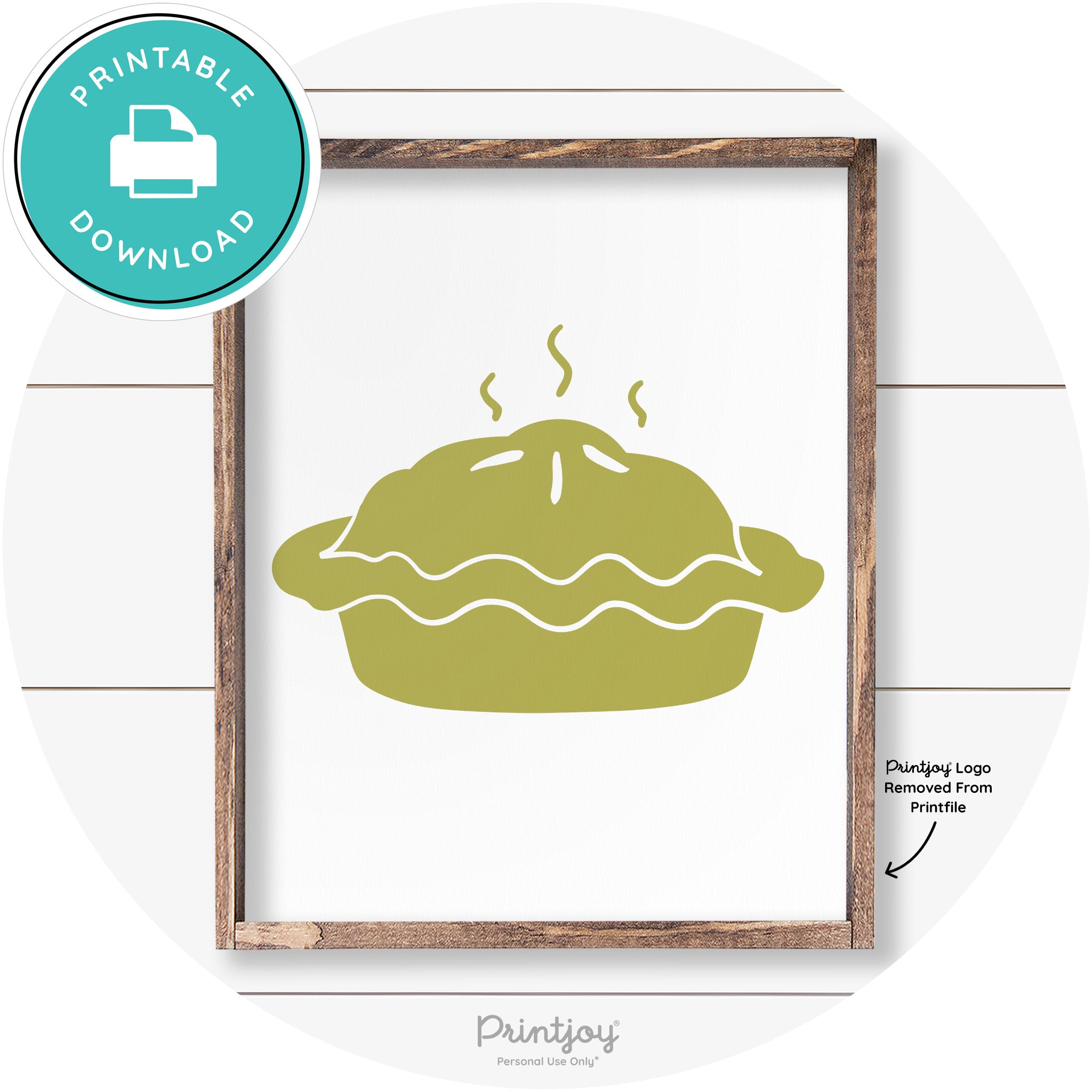 Pie Thanksgiving Desert Cute Farmhouse Wall Art Decor Free Printable