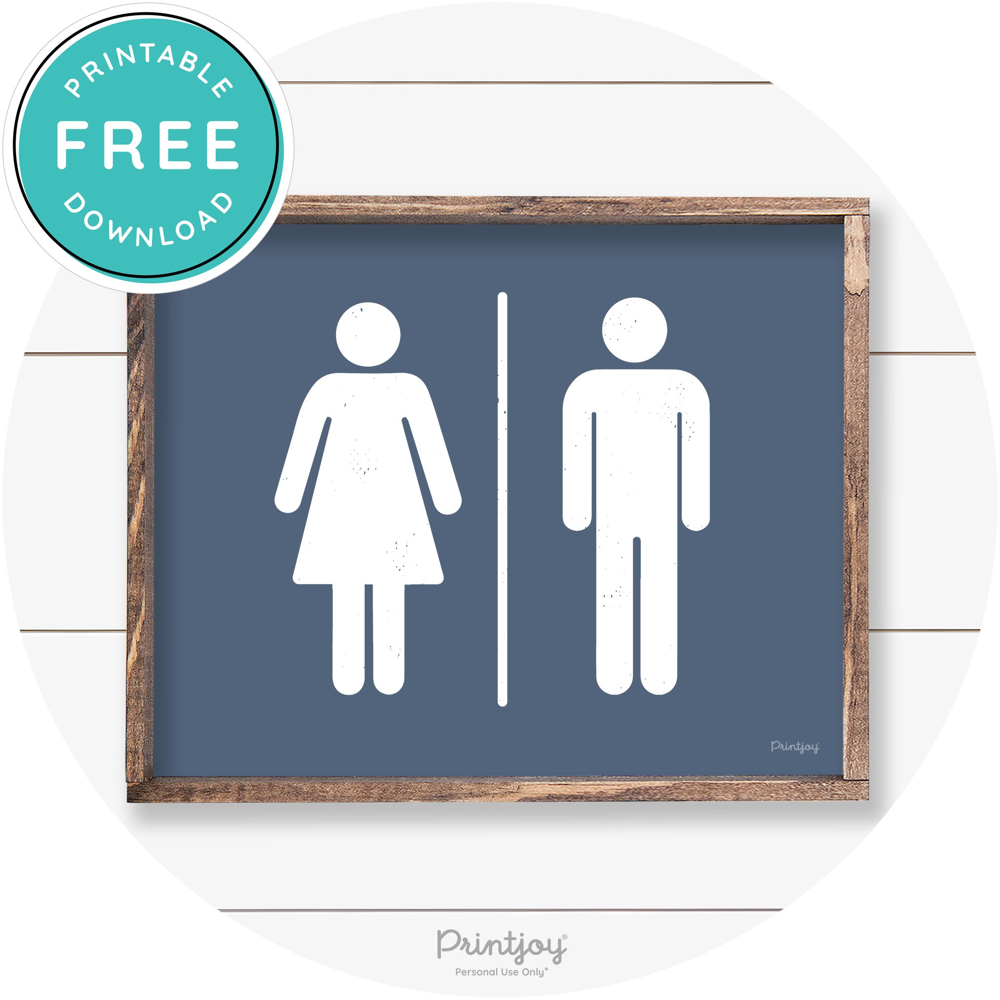 Restroom Sign Womens Mens Bathroom Farmhouse Art Free Printable