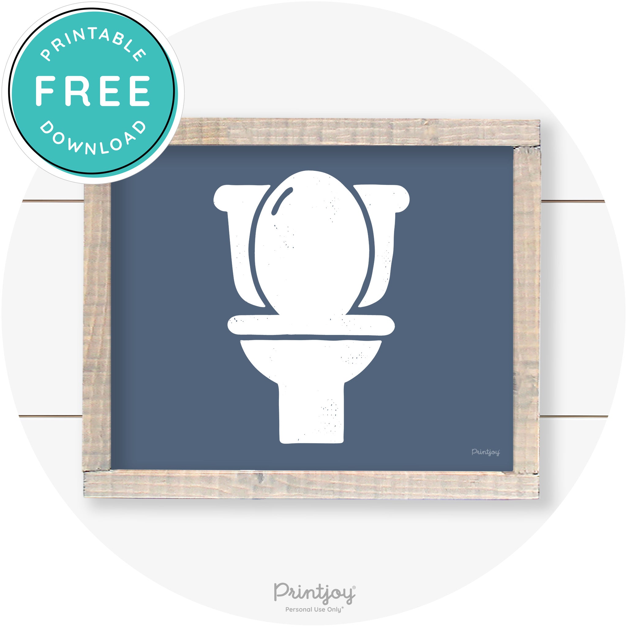 Toilet Seat Bathroom Sign Farmhouse Wall Art Decor Free Printable