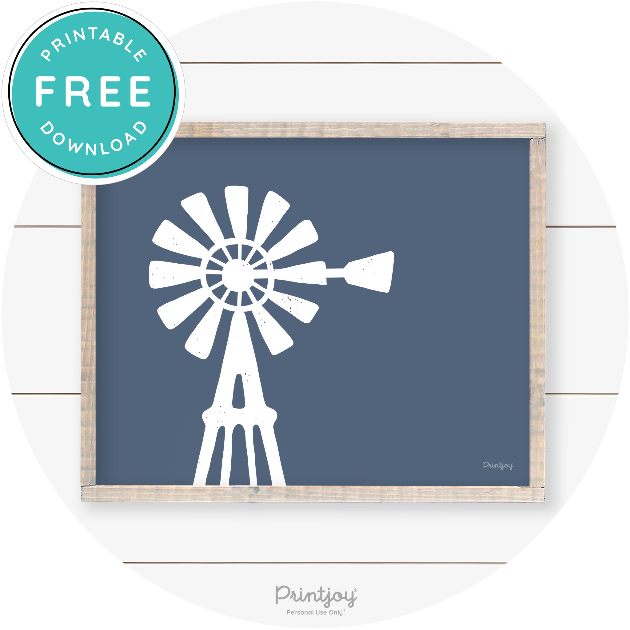 Windmill Rustic Farmhouse Living Room Wall Art Decor Free Printable