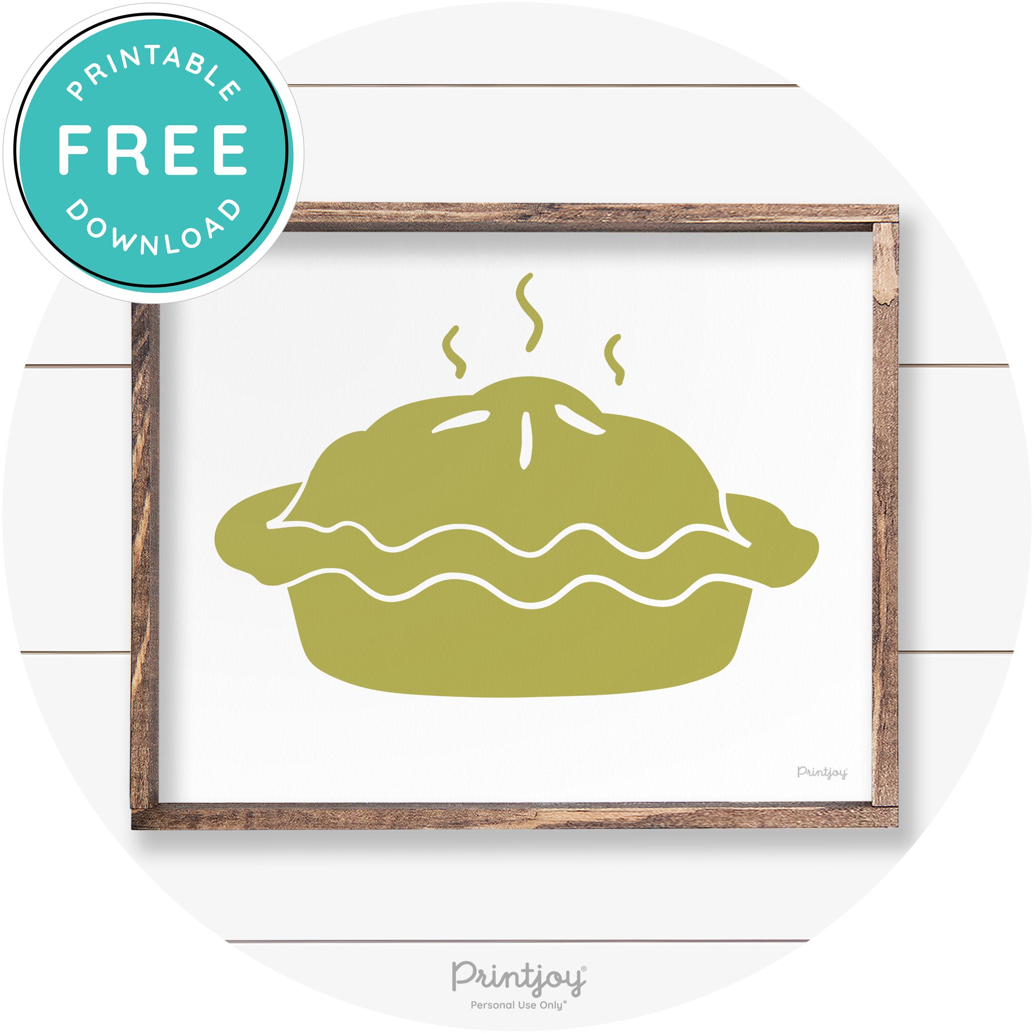 Pie Thanksgiving Desert Cute Farmhouse Wall Art Decor Free Printable