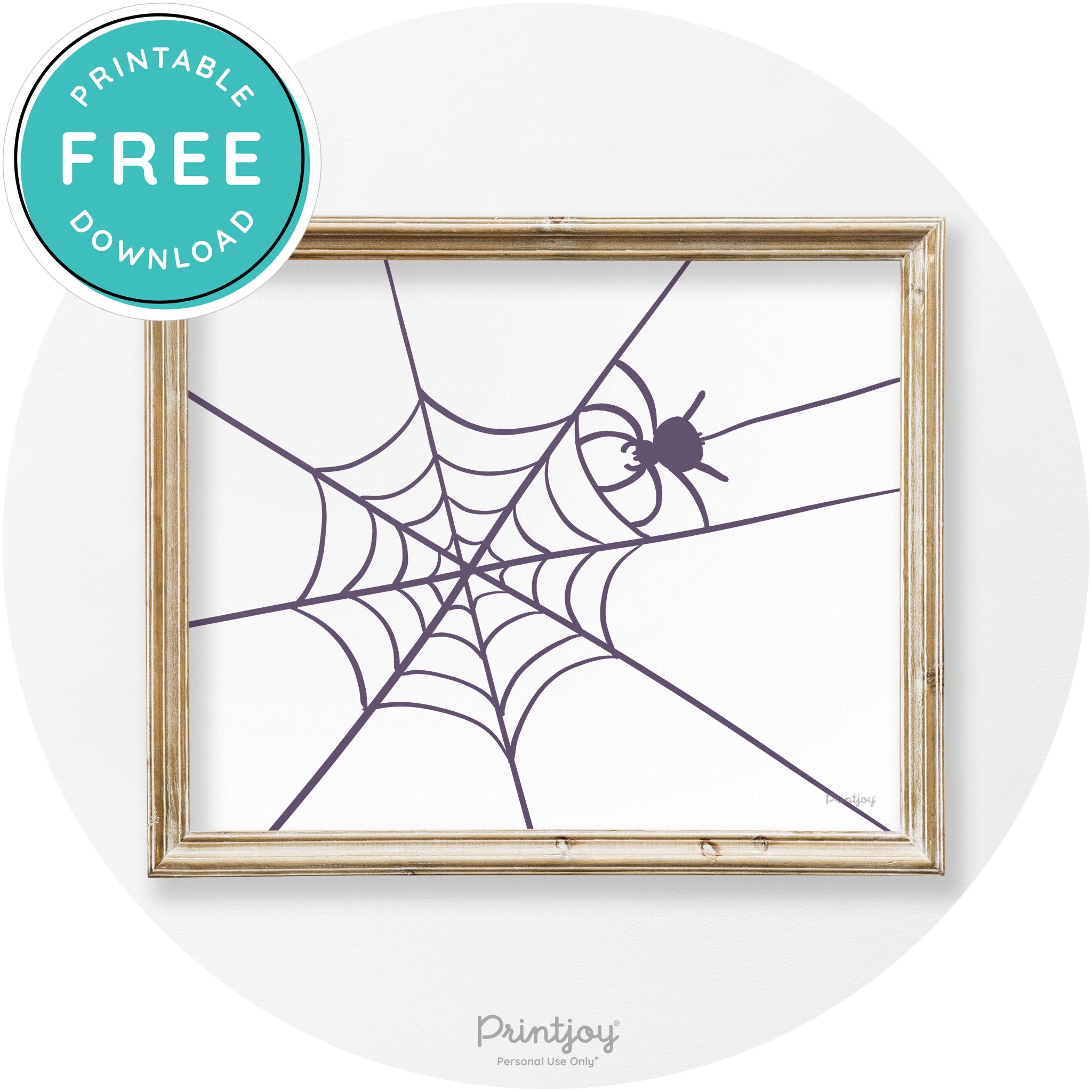 Halloween Spider Web Modern Vintage Wall Art Free Printable