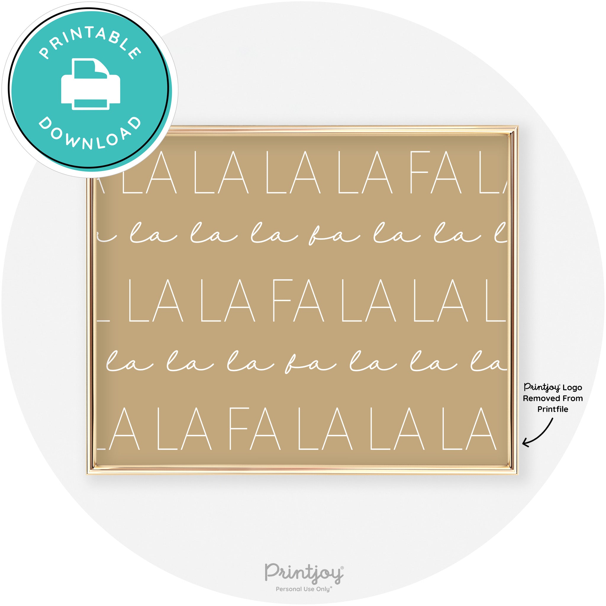 Fa La La Pattern Cute Modern Chic Wall Art Decor Free Printable