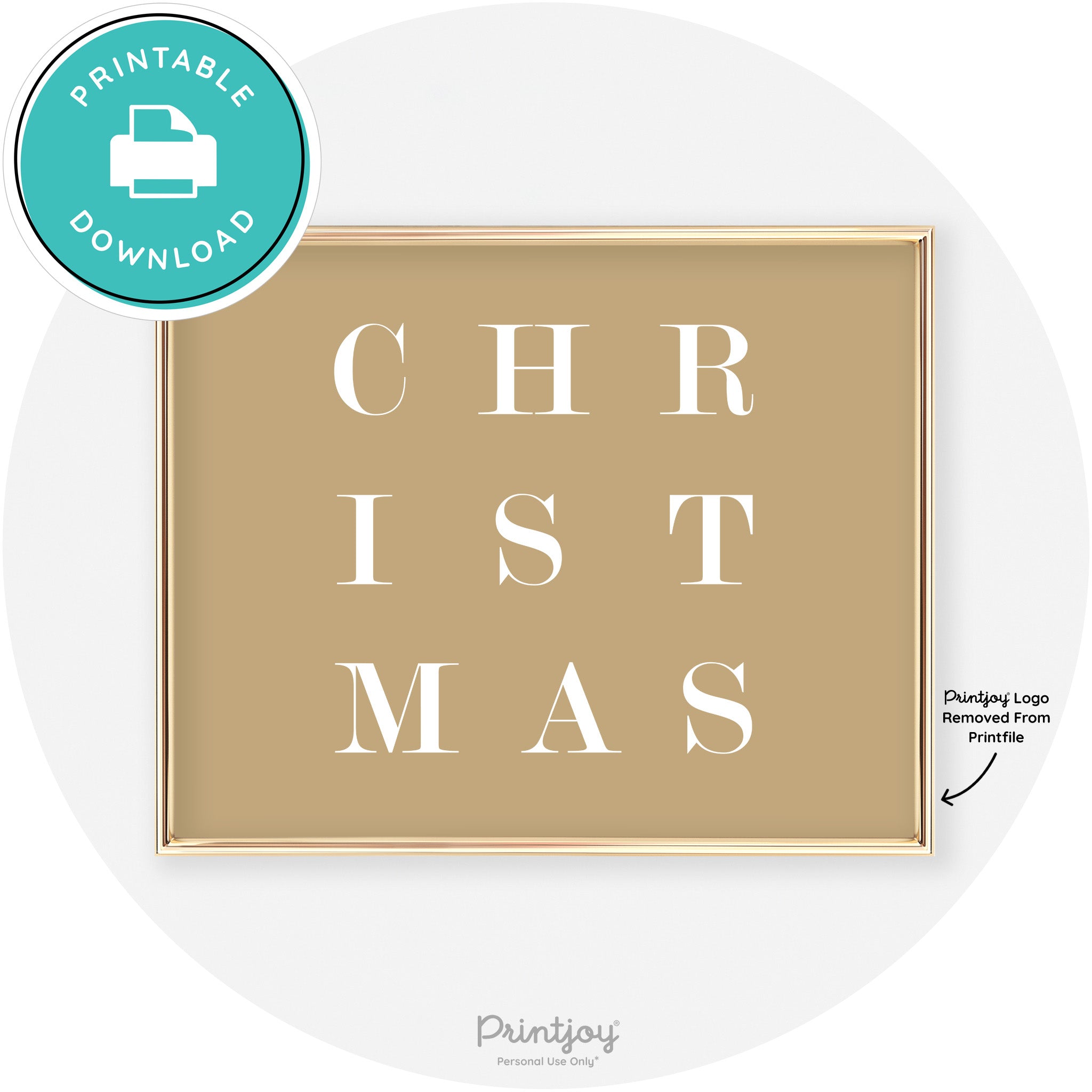 Christmas Typography Cute Modern Chic Decor Wall Art Free Printable