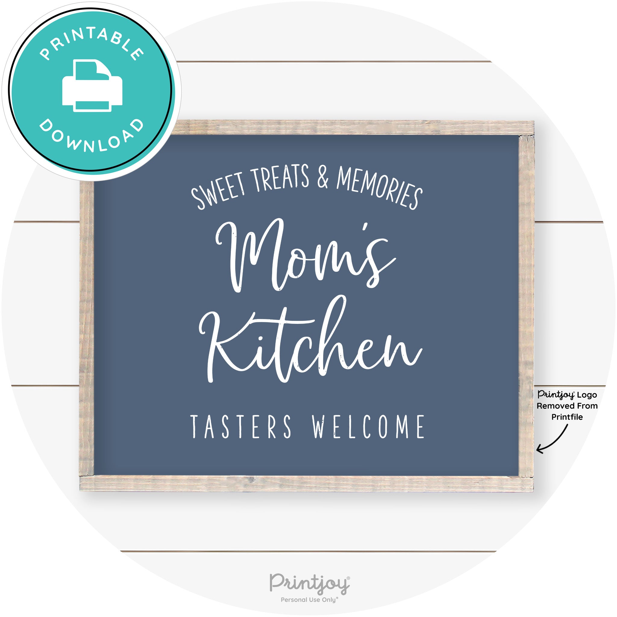 Mom's Kitchen Tasters Welcome Farmhouse Wall Art Free Printable