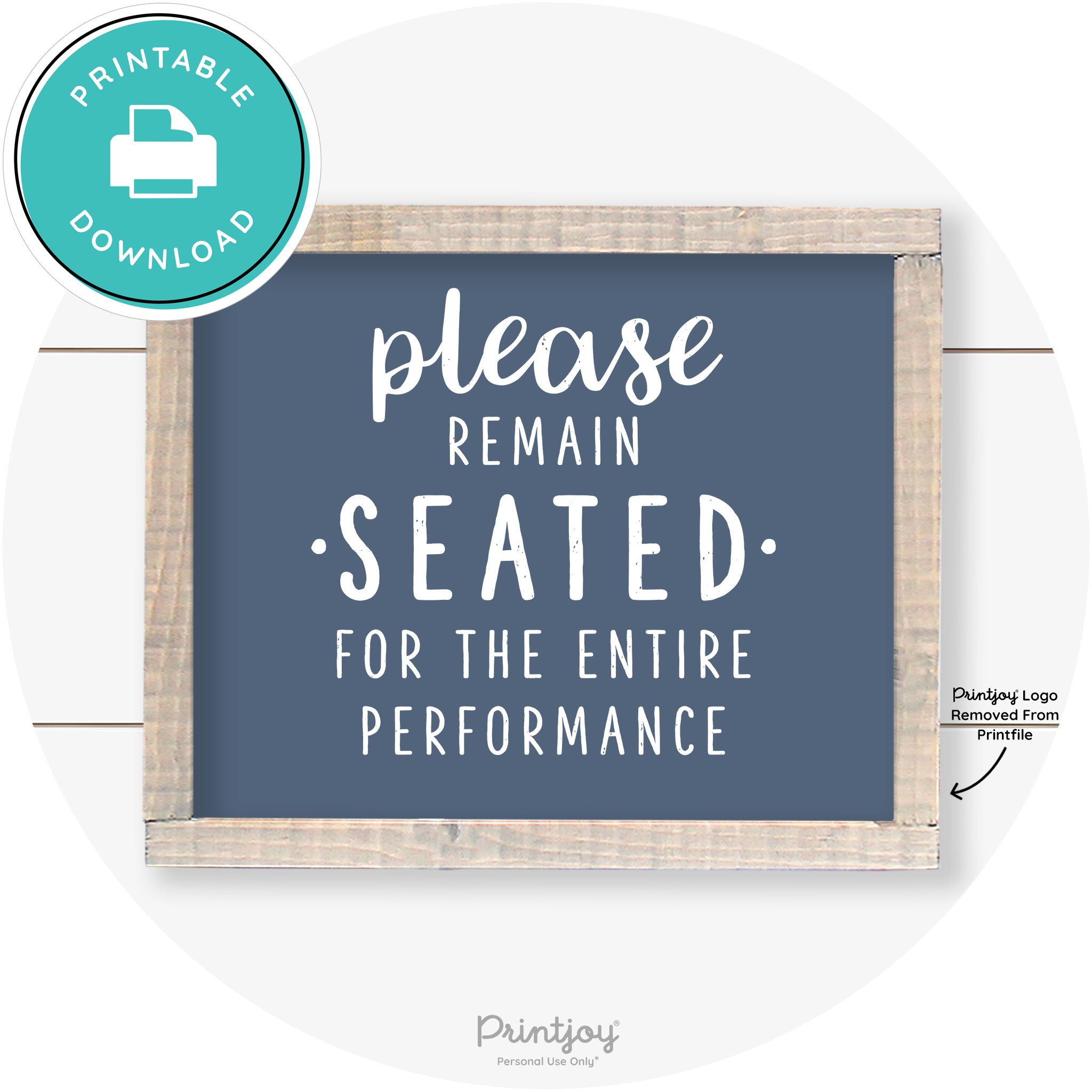 Please Remain Seated Funny Bathroom Farmhouse Art Free Printable