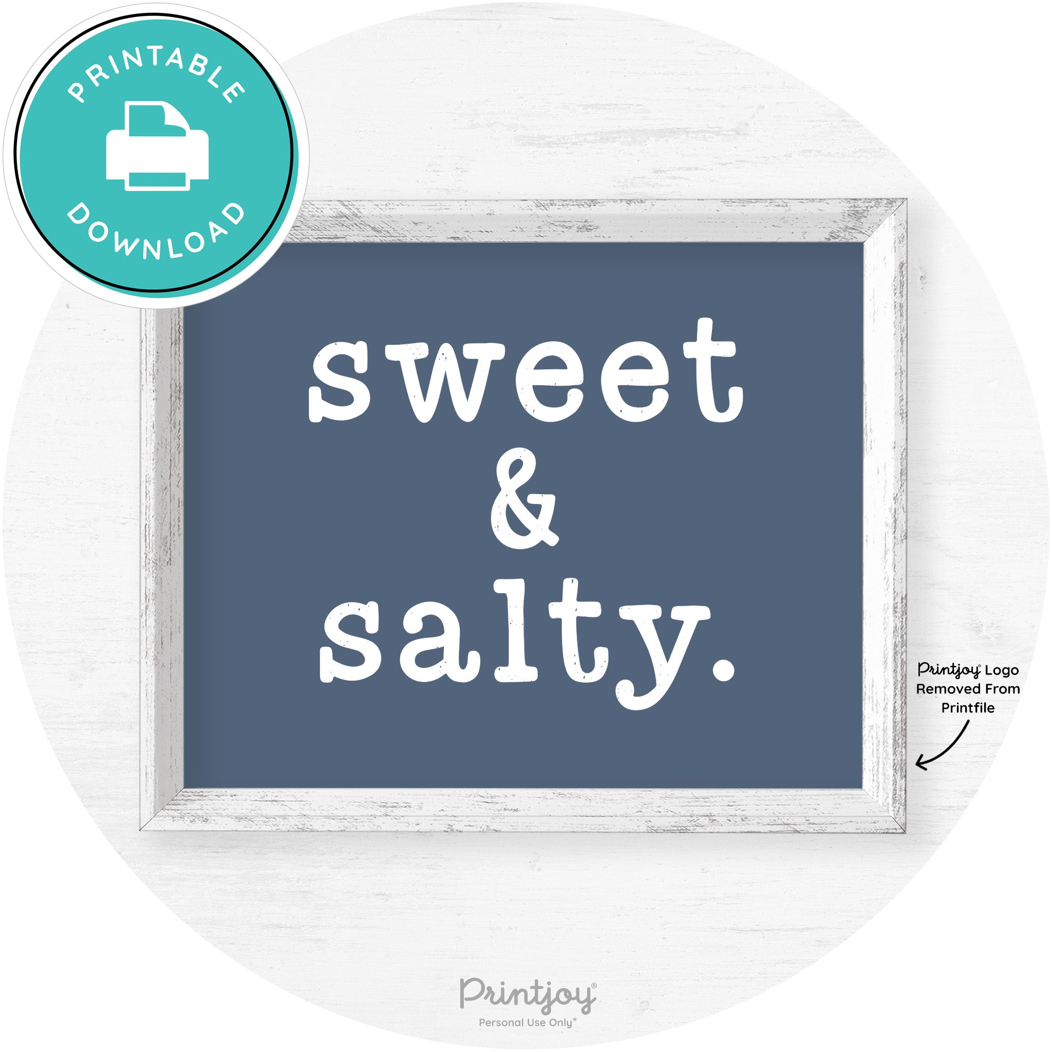Sweet & Salty Southern Kitchen Farmhouse Wall Art Free Printable