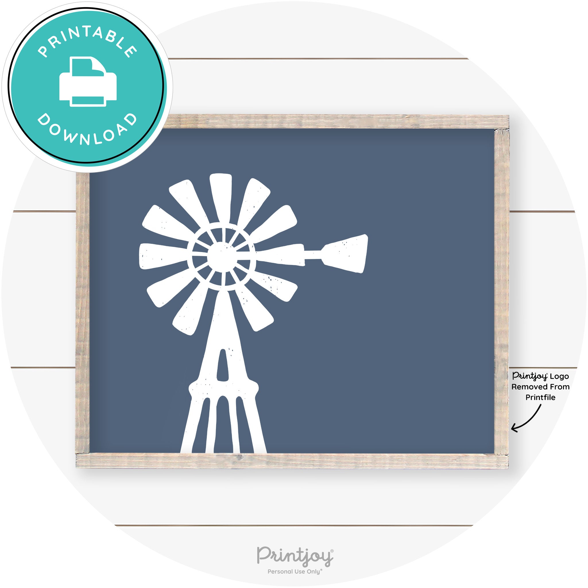 Windmill Rustic Farmhouse Living Room Wall Art Decor Free Printable