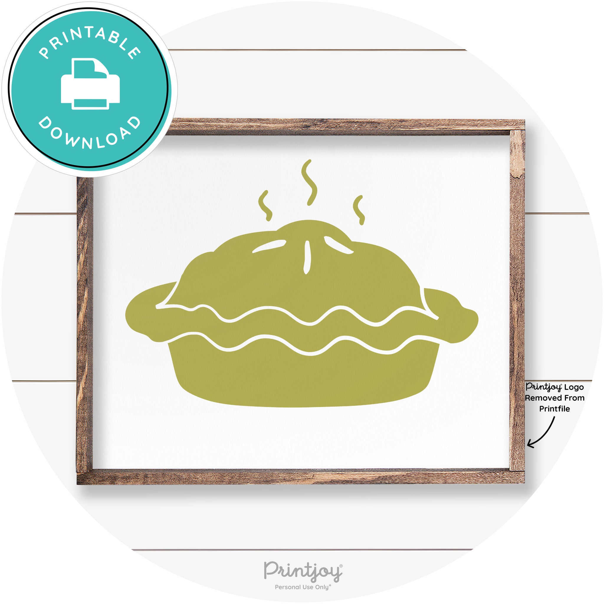 Pie Thanksgiving Desert Cute Farmhouse Wall Art Decor Free Printable