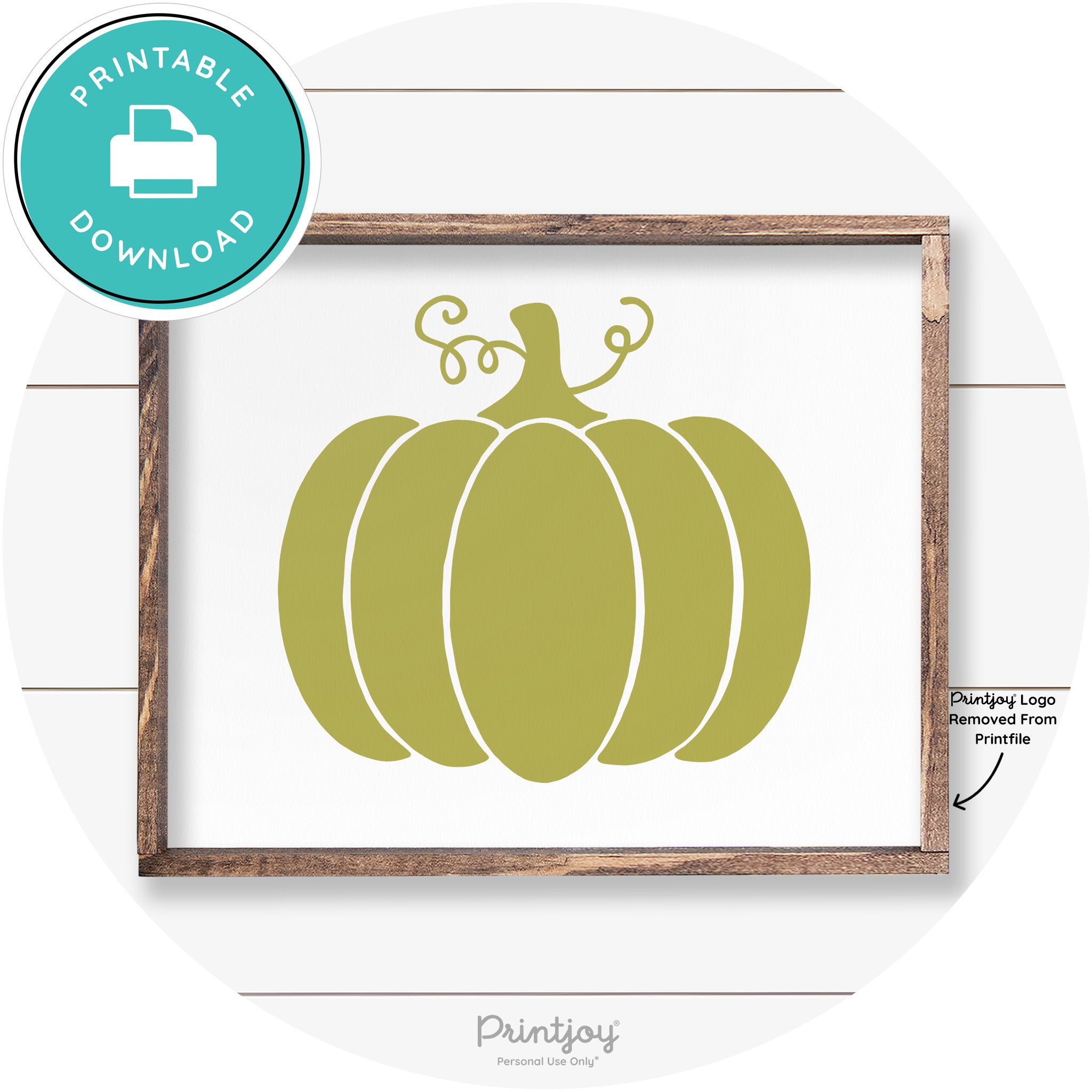Pumpkin Thanksgiving Cute Farmhouse Wall Art Decor Free Printable