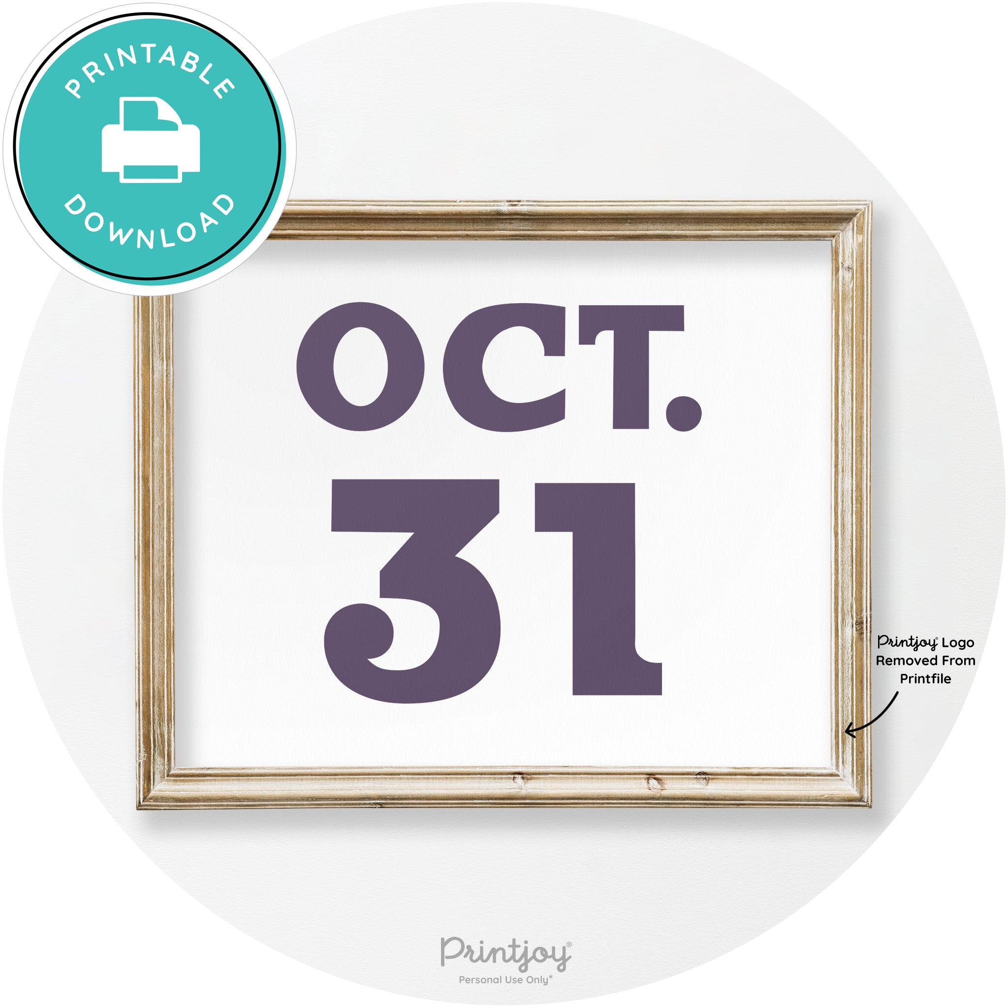 October 31 Halloween Day Vintage Halloween Wall Art Free Printable