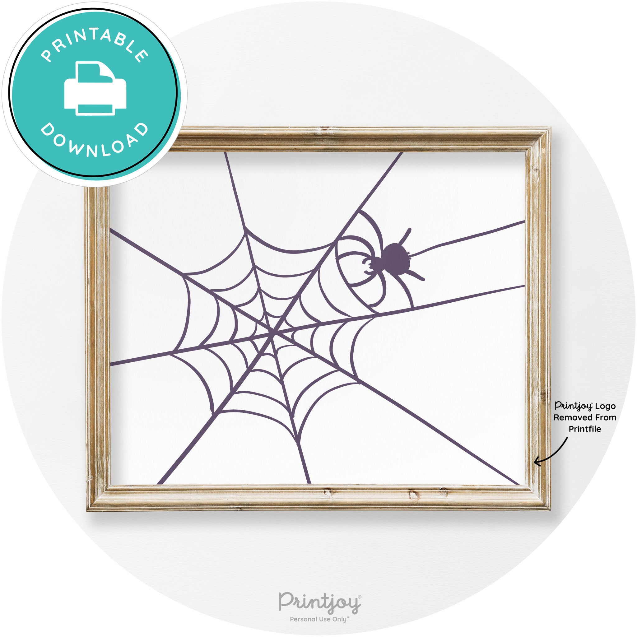 Halloween Spider Web Modern Vintage Wall Art Free Printable