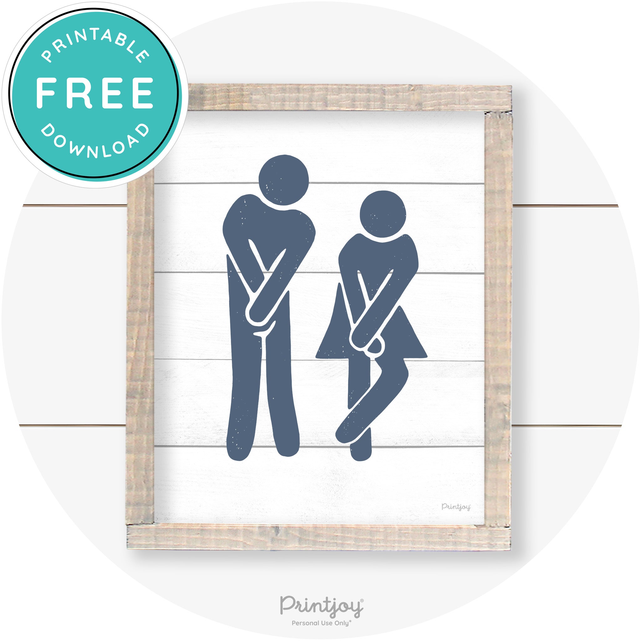 Potty Dance Gotta Go Sign Funny Farmhouse Wall Art Free Printable