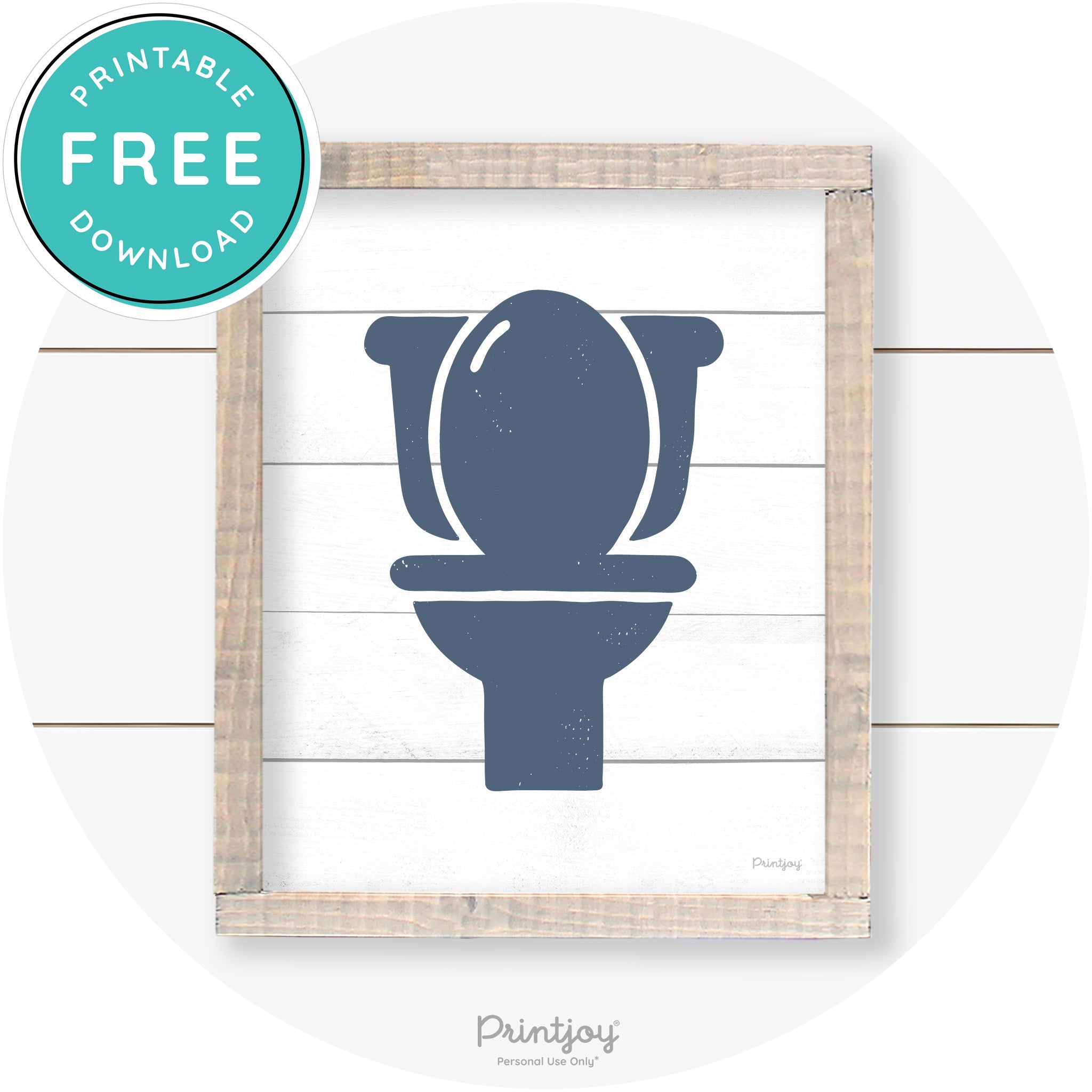 Toilet Seat Bathroom Sign Farmhouse Wall Art Decor Free Printable