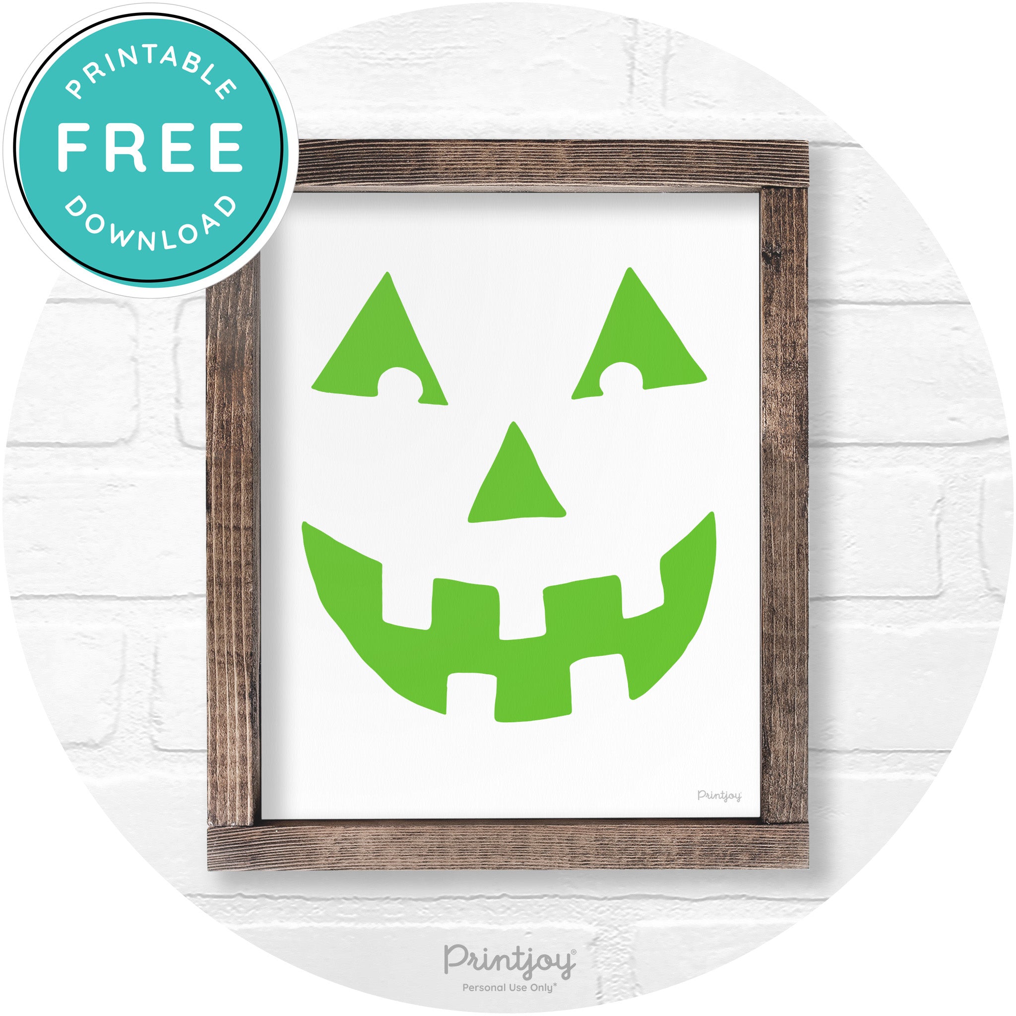 Jack O Lantern Halloween Rustic Farmhouse Wall Art Printable