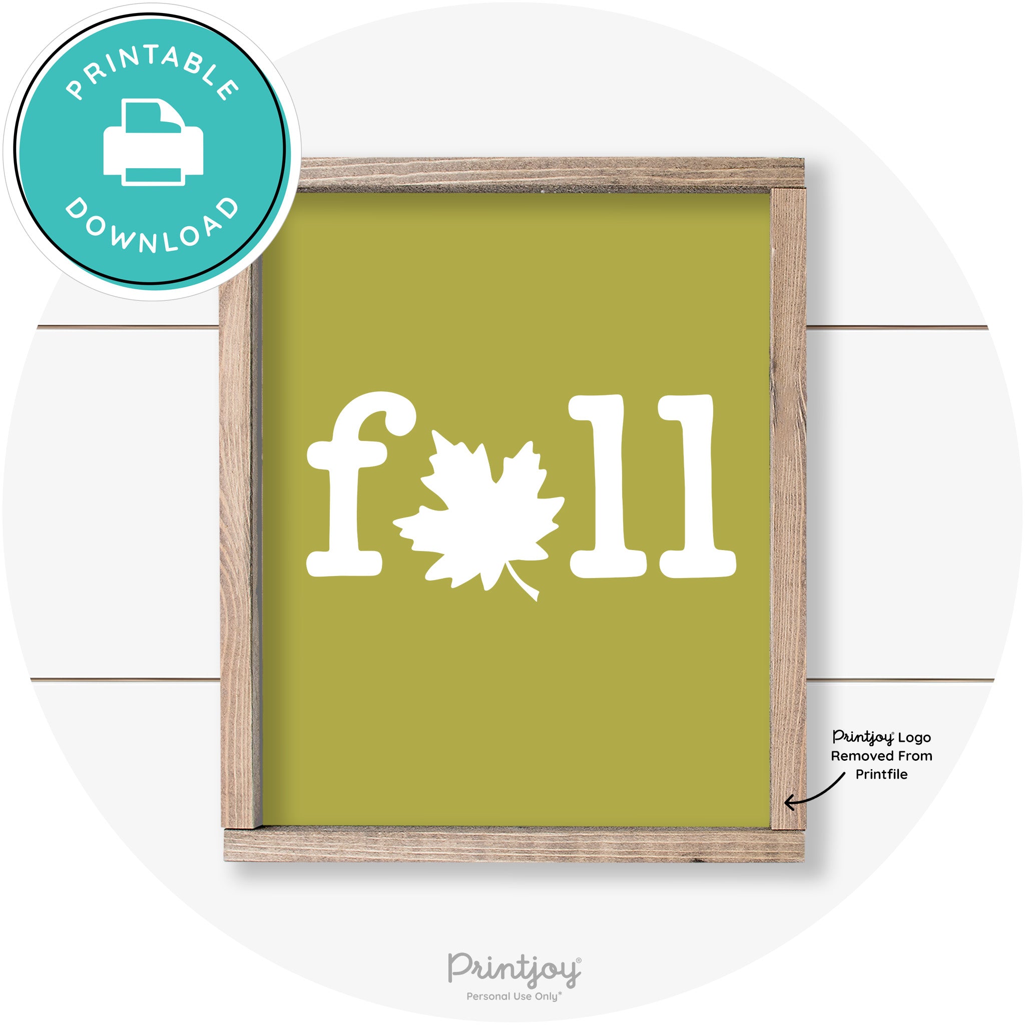 Fall Maple Leaf Cute Modern Farmhouse Wall Art Free Printable
