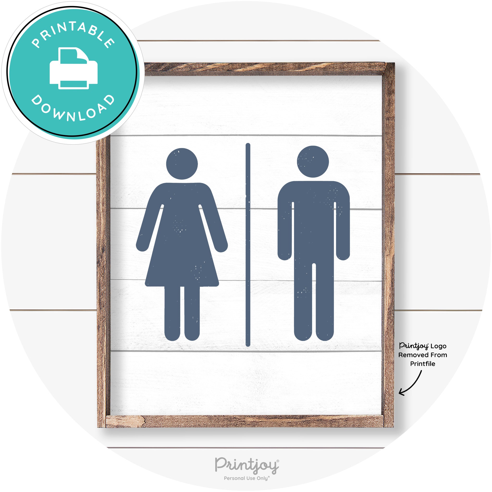 Restroom Sign Womens Mens Bathroom Farmhouse Art Free Printable