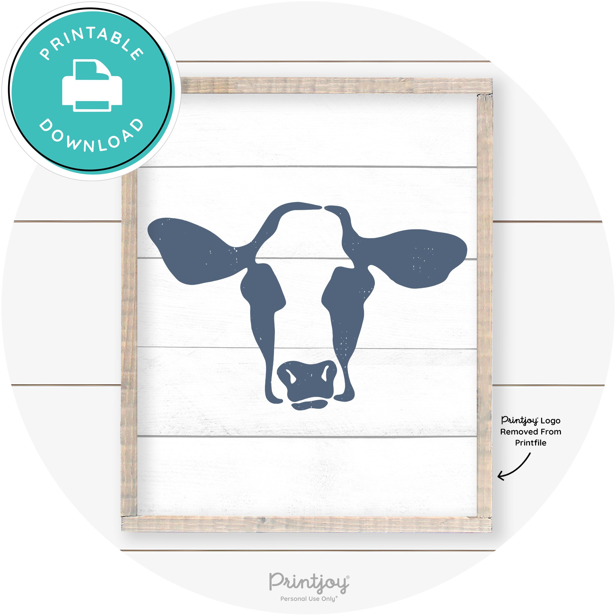Cow Rustic Farmhouse Living Room Wall Art Decor Free Printable
