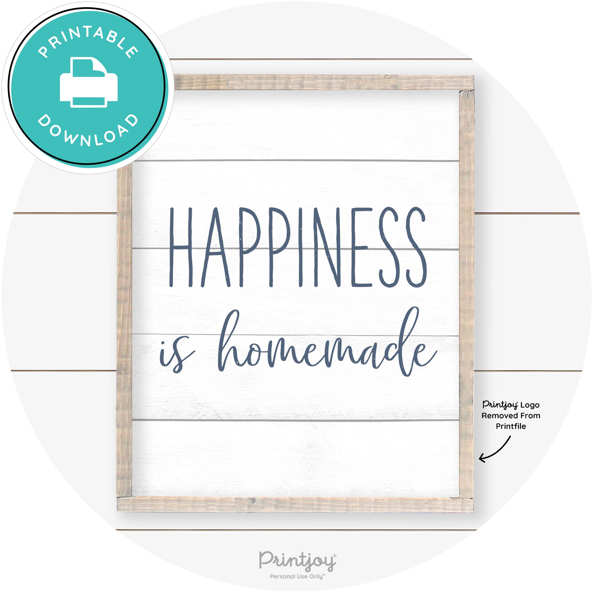 Happiness Is Homemade Kitchen Farmhouse Wall Art Free Printable
