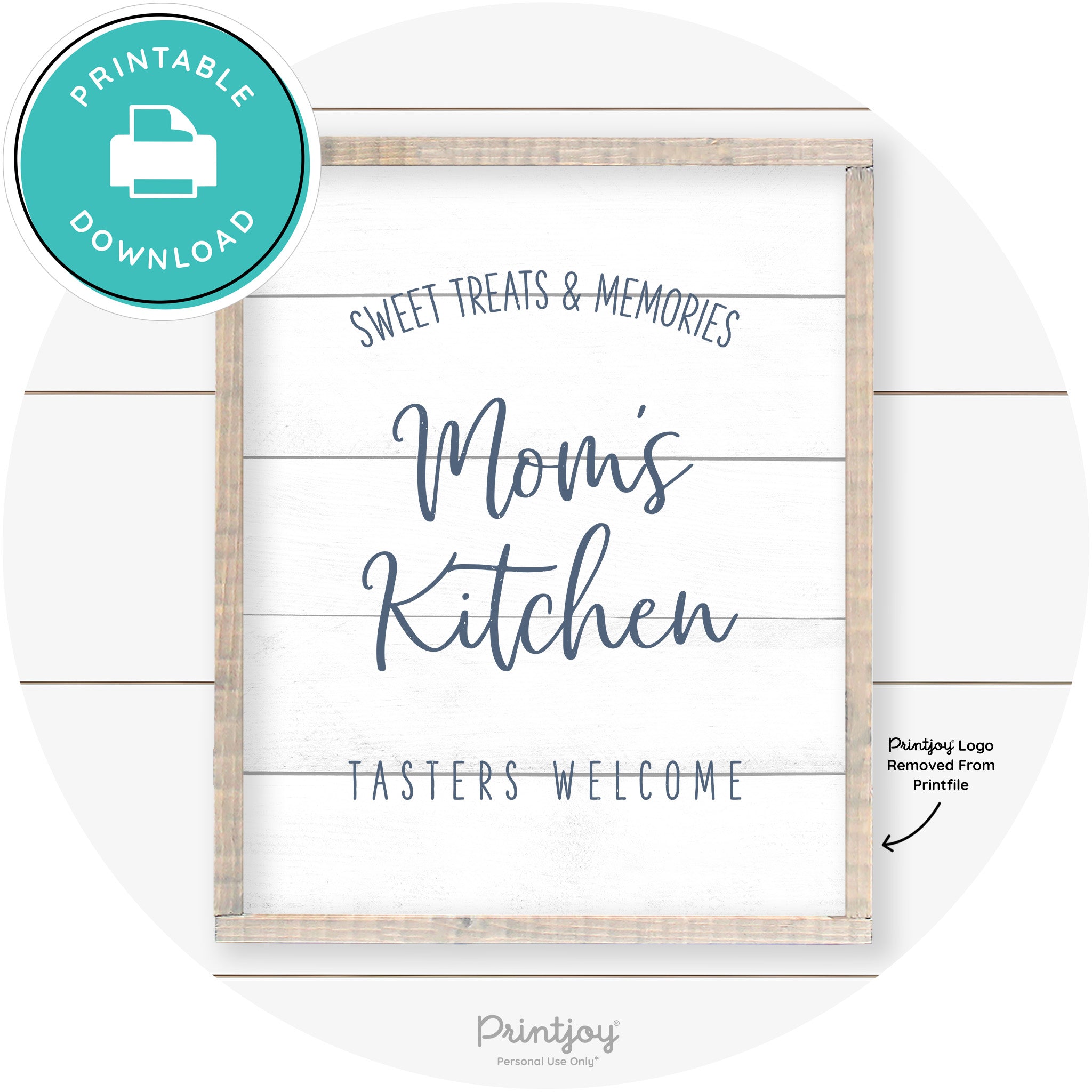 Mom's Kitchen Tasters Welcome Farmhouse Wall Art Free Printable