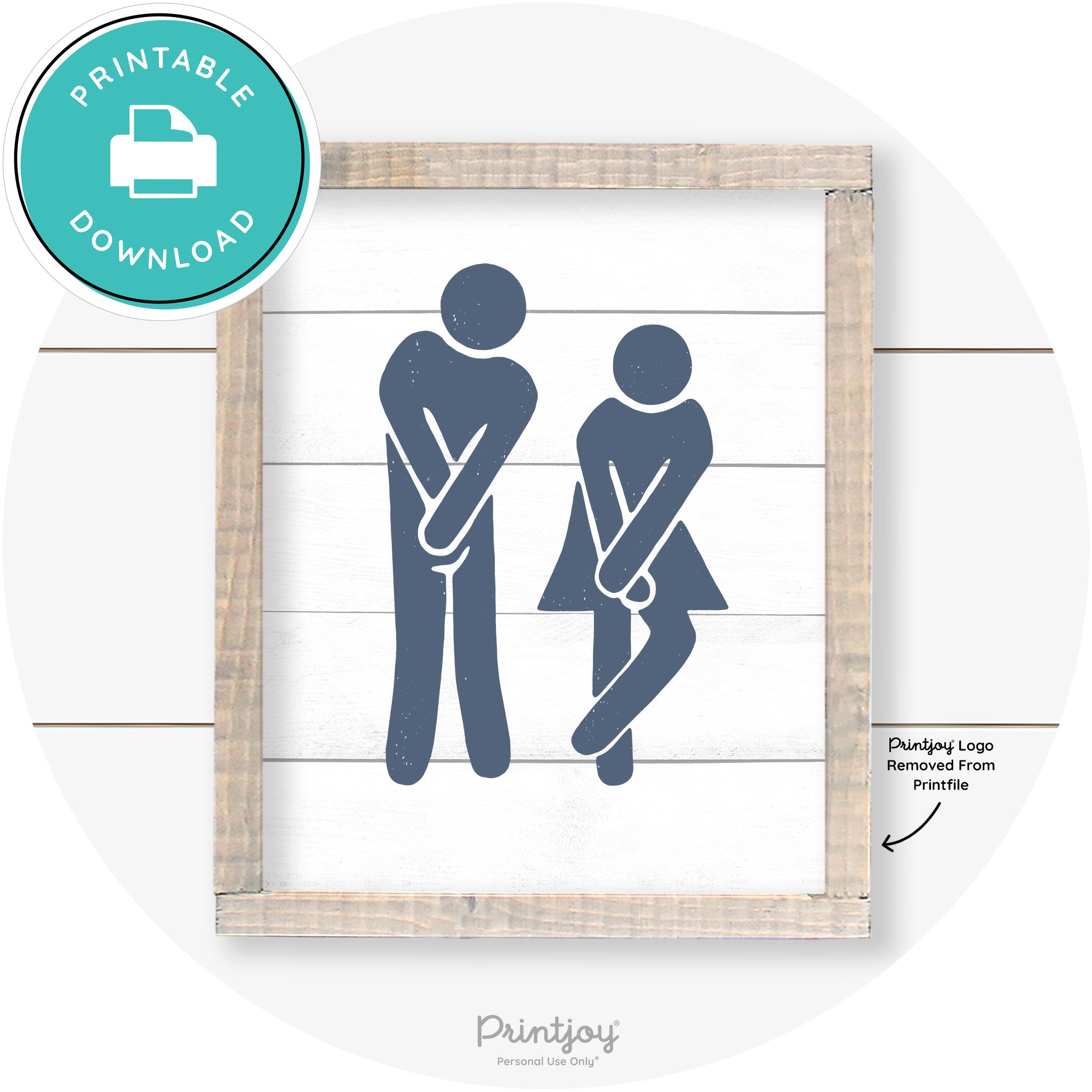 Potty Dance Gotta Go Sign Funny Farmhouse Wall Art Free Printable