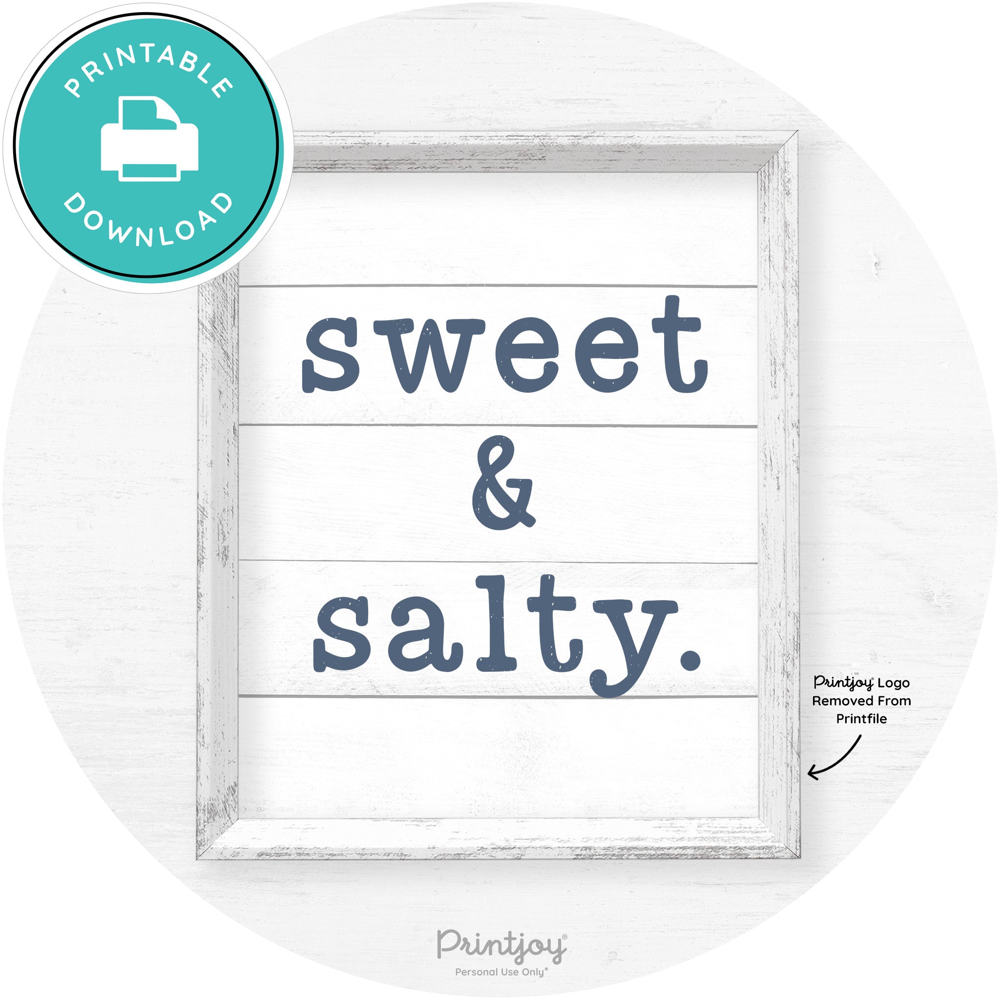 Sweet & Salty Southern Kitchen Farmhouse Wall Art Free Printable