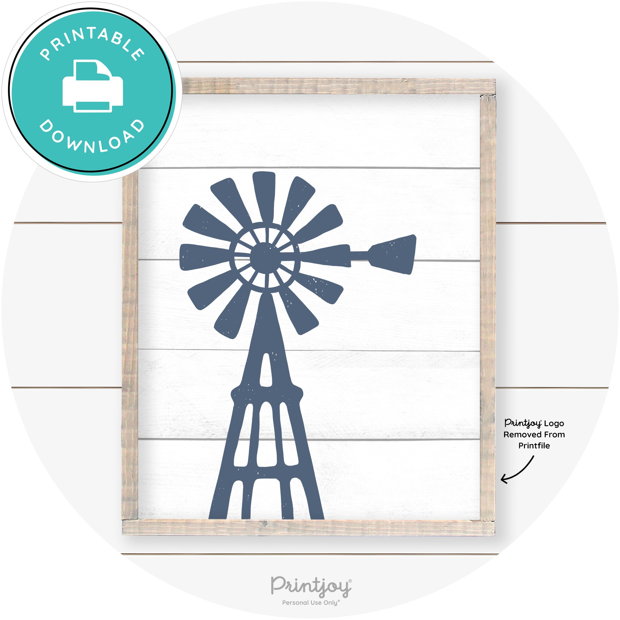 Windmill Rustic Farmhouse Living Room Wall Art Decor Free Printable