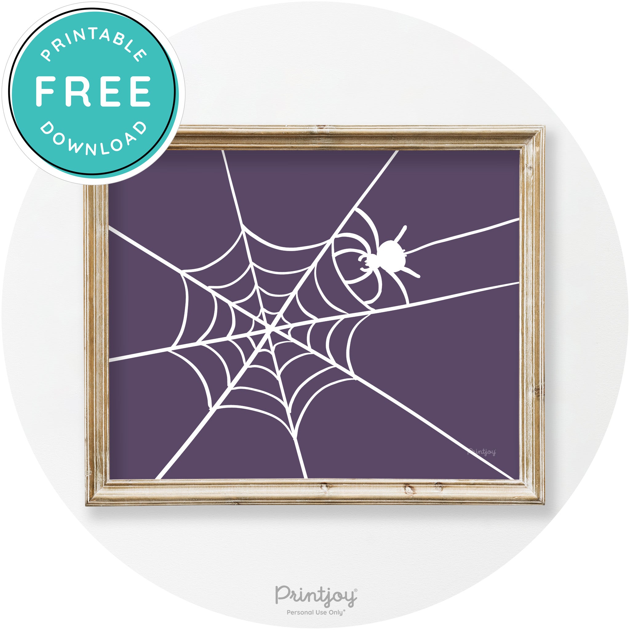 Halloween Spider Web Modern Vintage Wall Art Free Printable