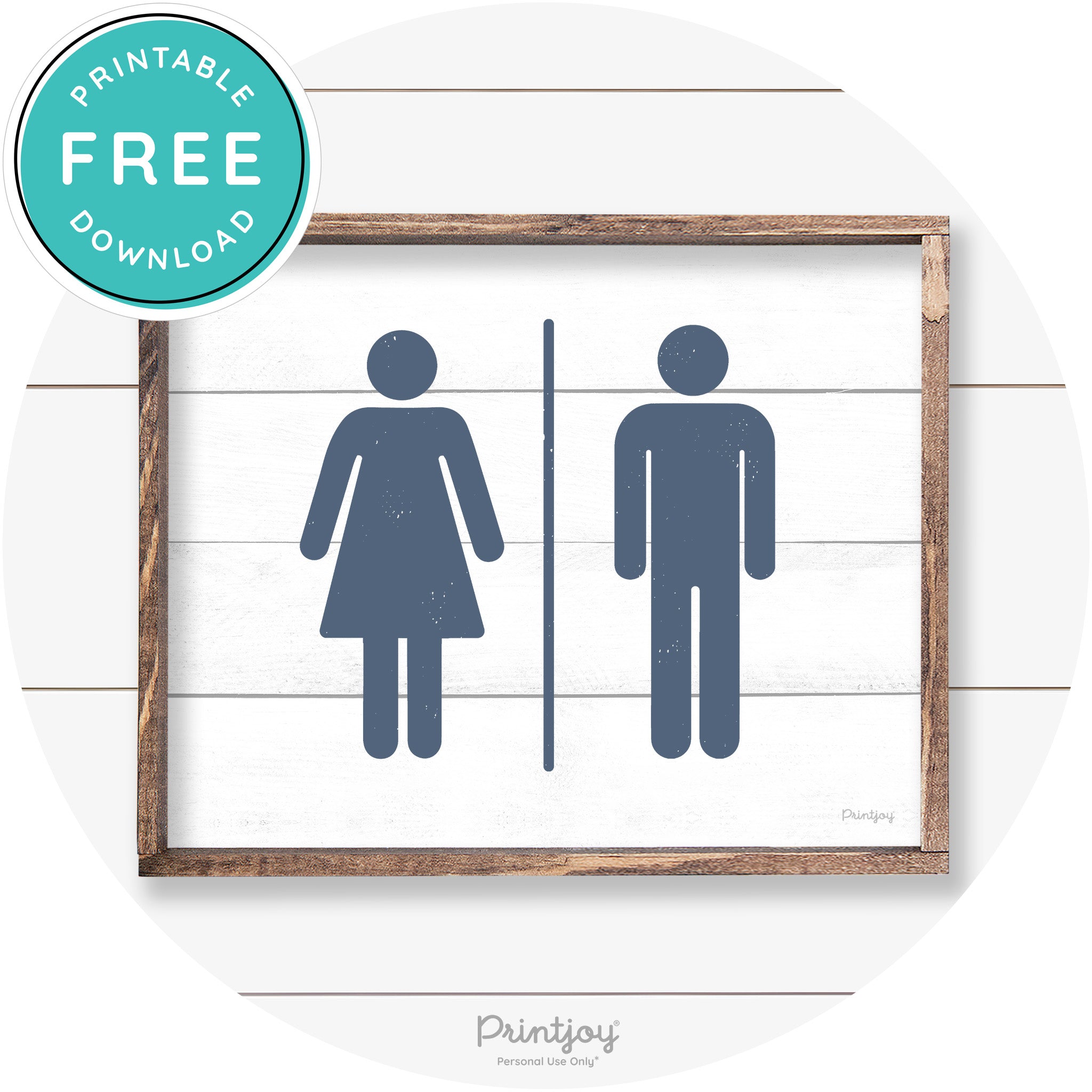 Restroom Sign Womens Mens Bathroom Farmhouse Art Free Printable