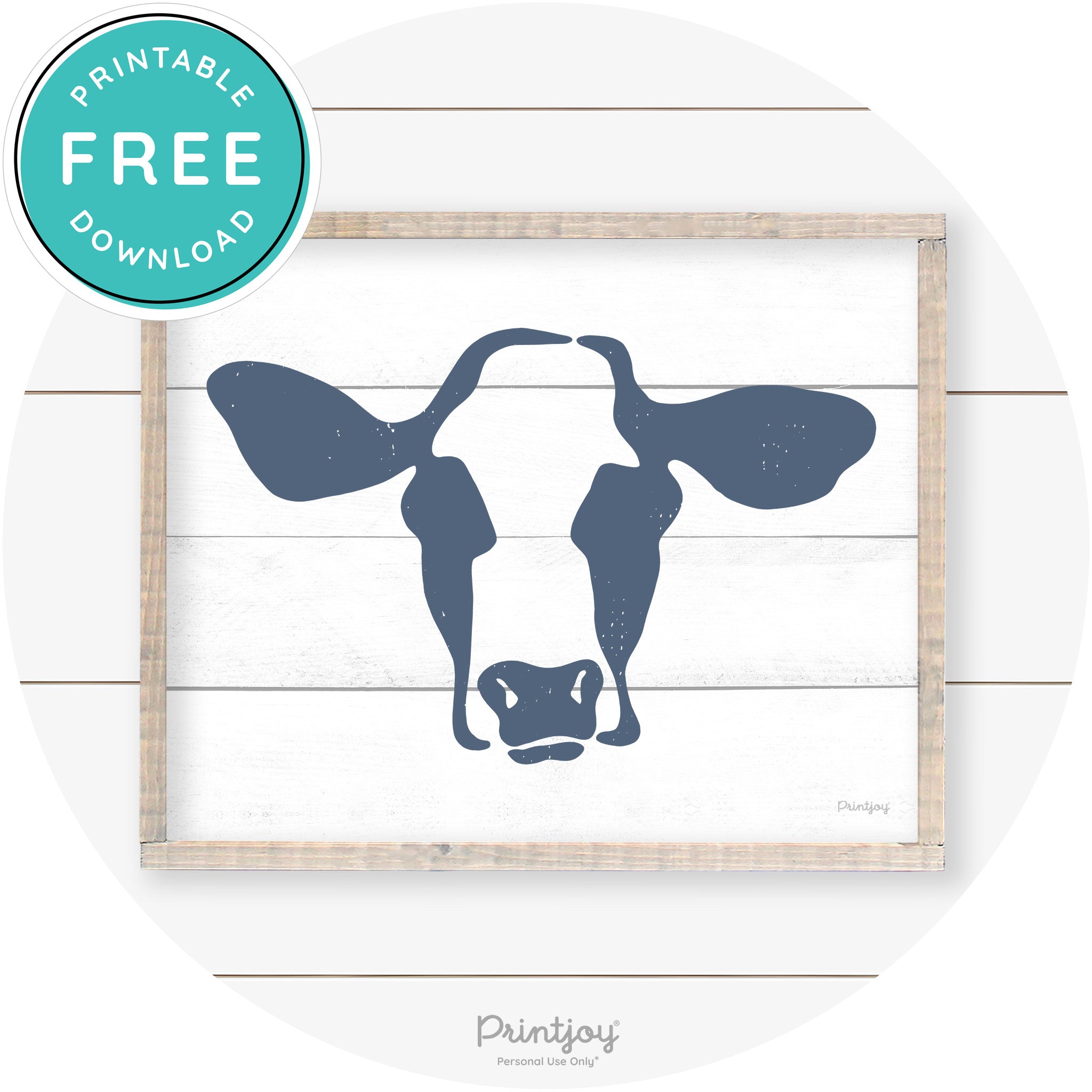 Cow Rustic Farmhouse Living Room Wall Art Decor Free Printable