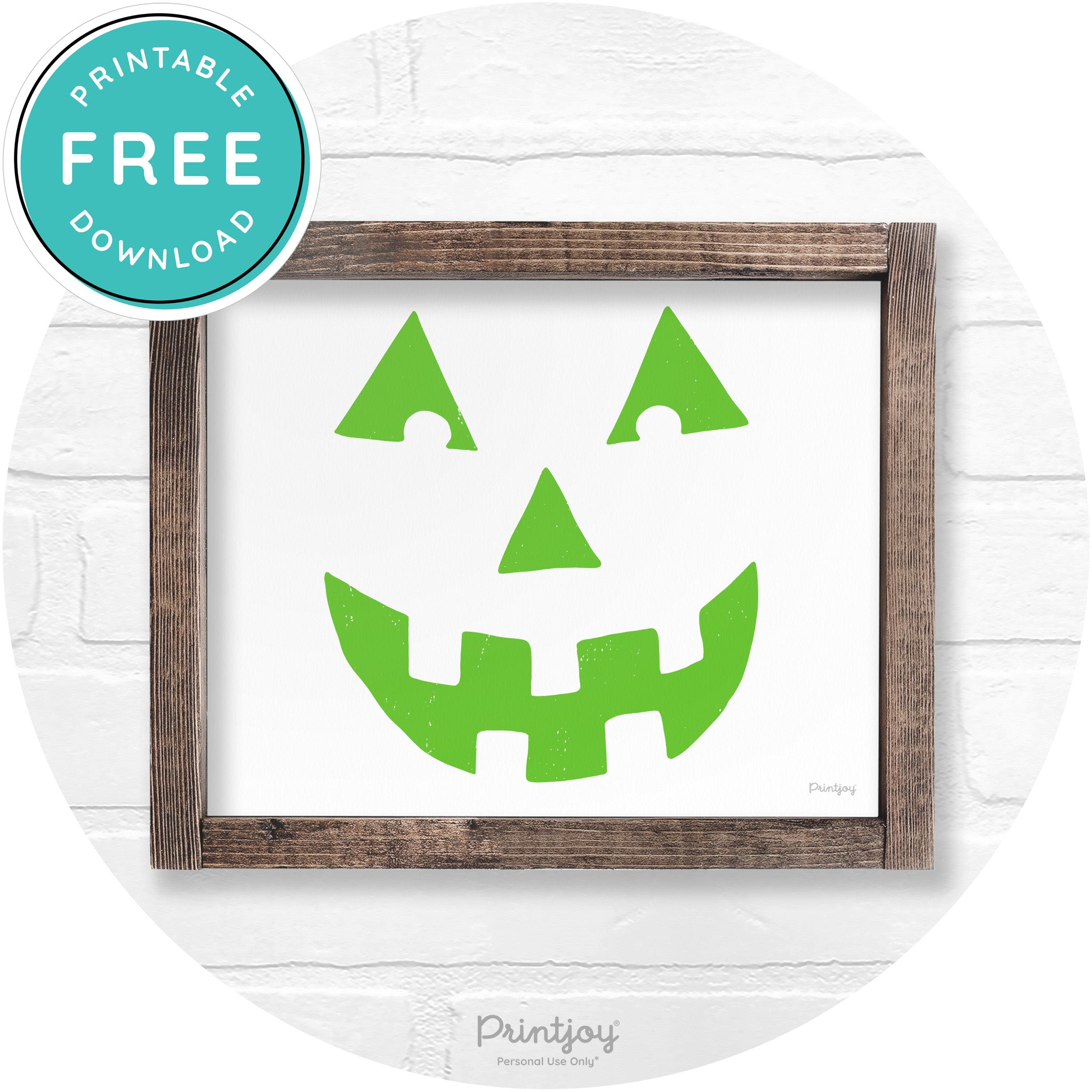 Jack O Lantern Halloween Rustic Farmhouse Wall Art Free Printable