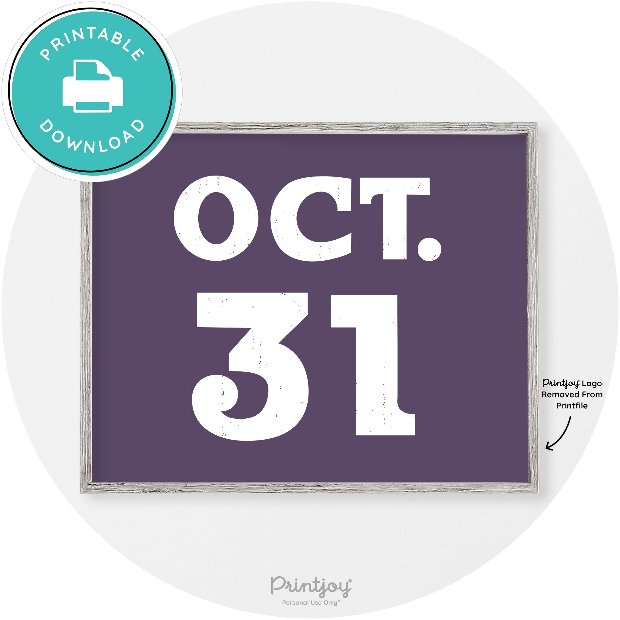 October 31 Halloween Day Vintage Halloween Wall Art Free Printable - Printjoy