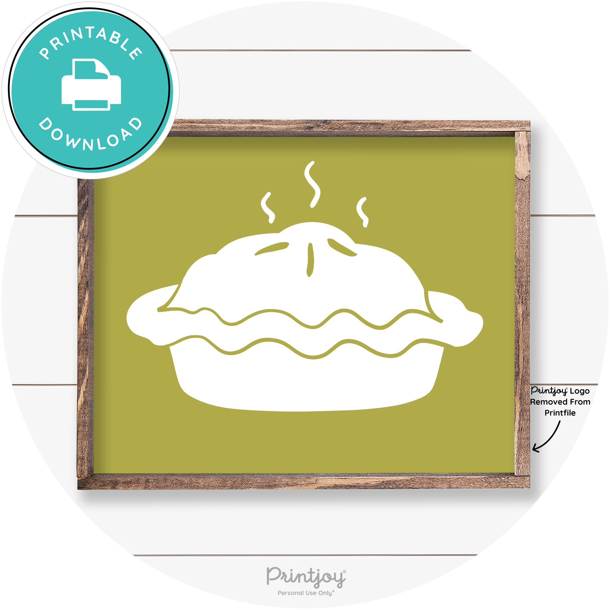 Pie Thanksgiving Desert Cute Farmhouse Wall Art Decor Free Printable