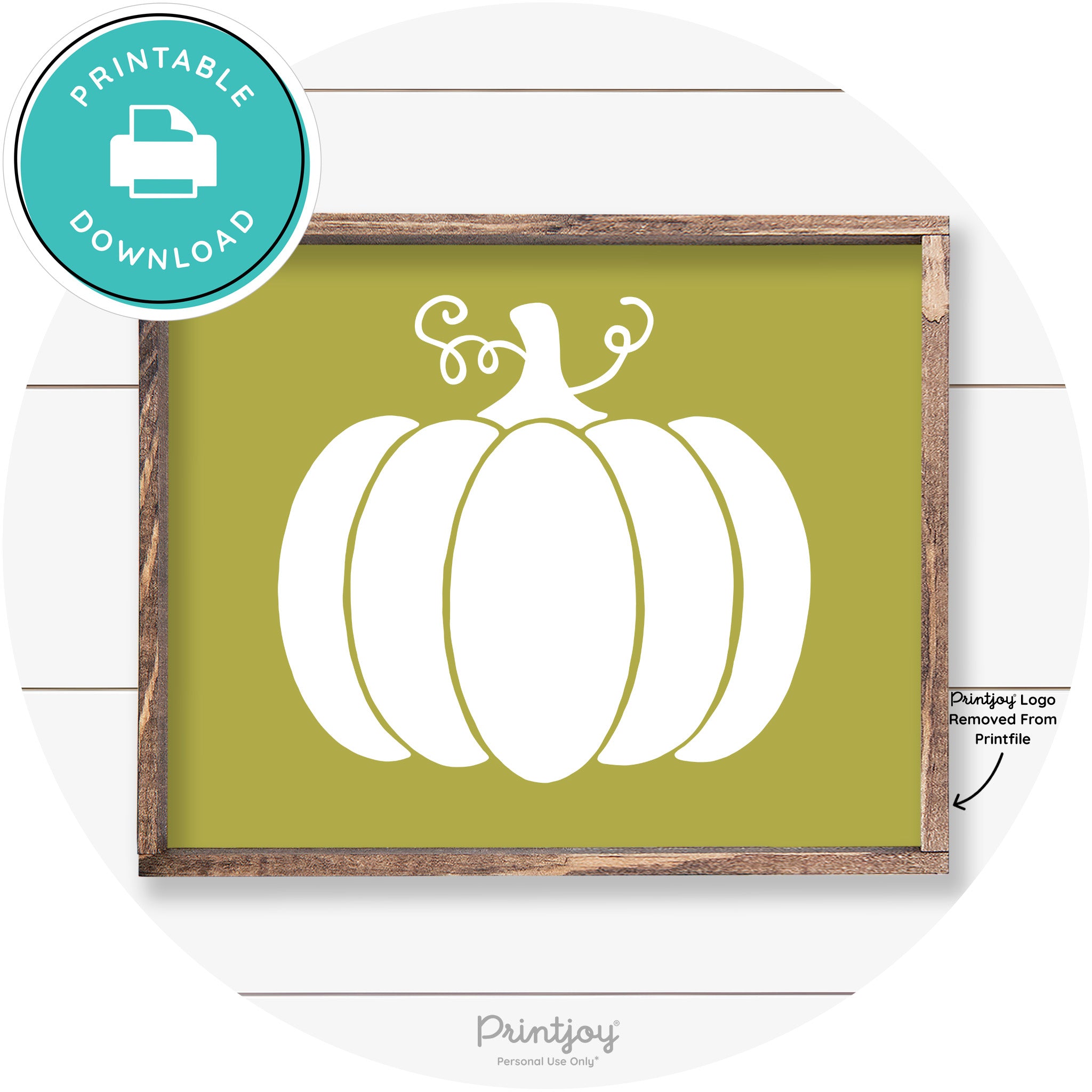 Pumpkin Thanksgiving Cute Farmhouse Wall Art Decor Free Printable