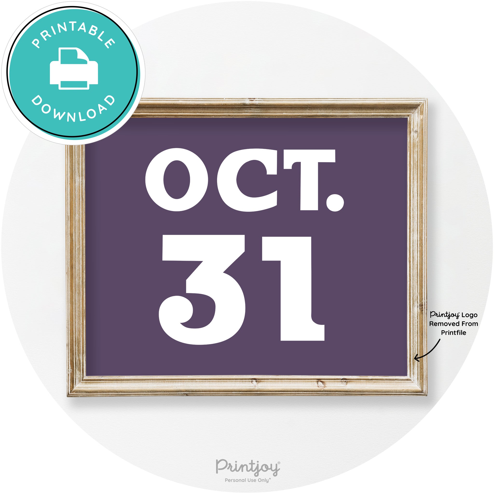 October 31 Halloween Day Vintage Halloween Wall Art Free Printable