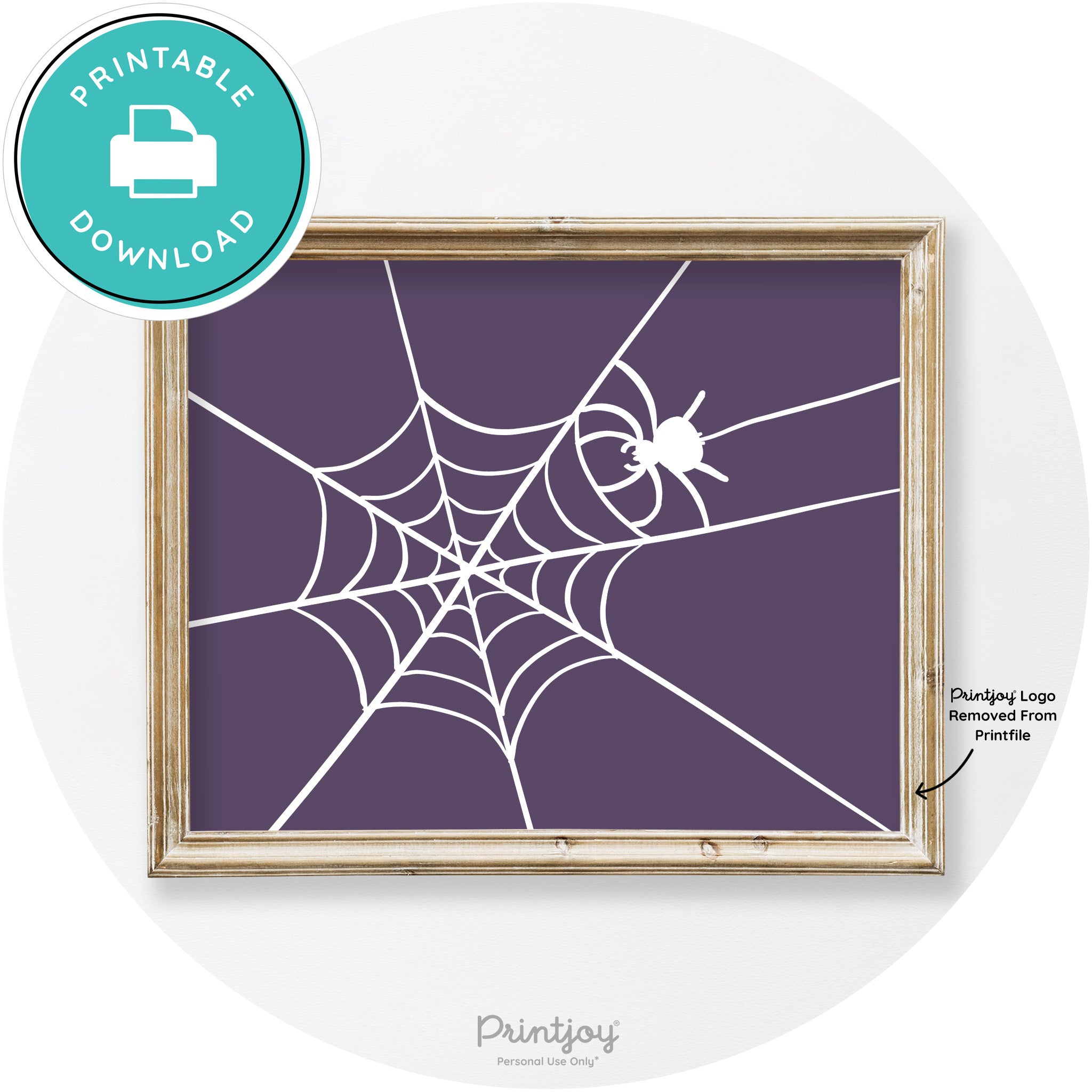 Halloween Spider Web Modern Vintage Wall Art Free Printable