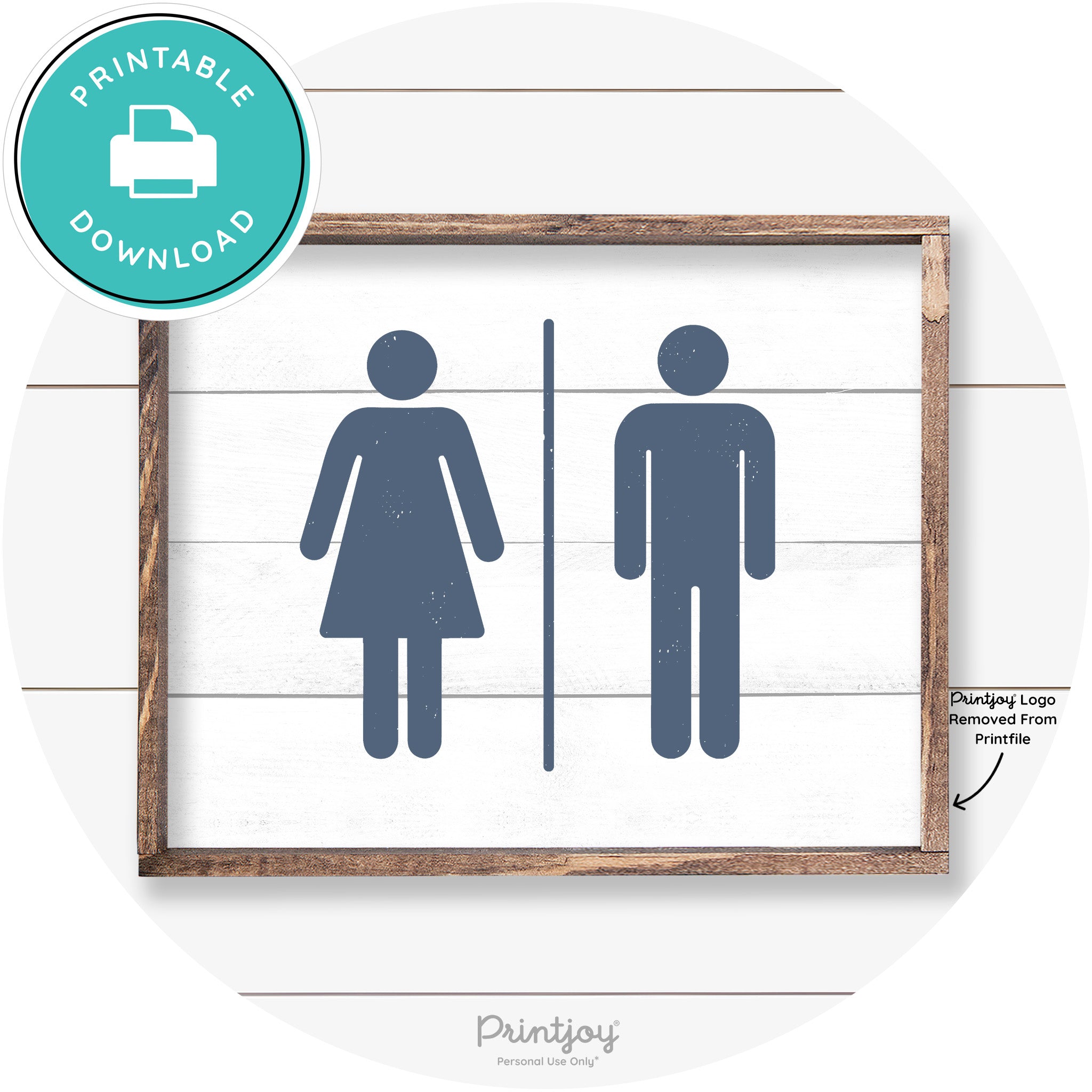 Restroom Sign Womens Mens Bathroom Farmhouse Art Free Printable