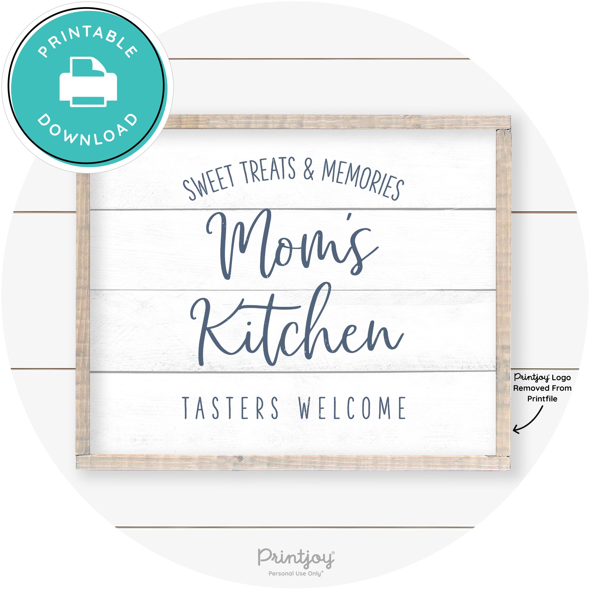 Mom's Kitchen Tasters Welcome Farmhouse Wall Art Free Printable
