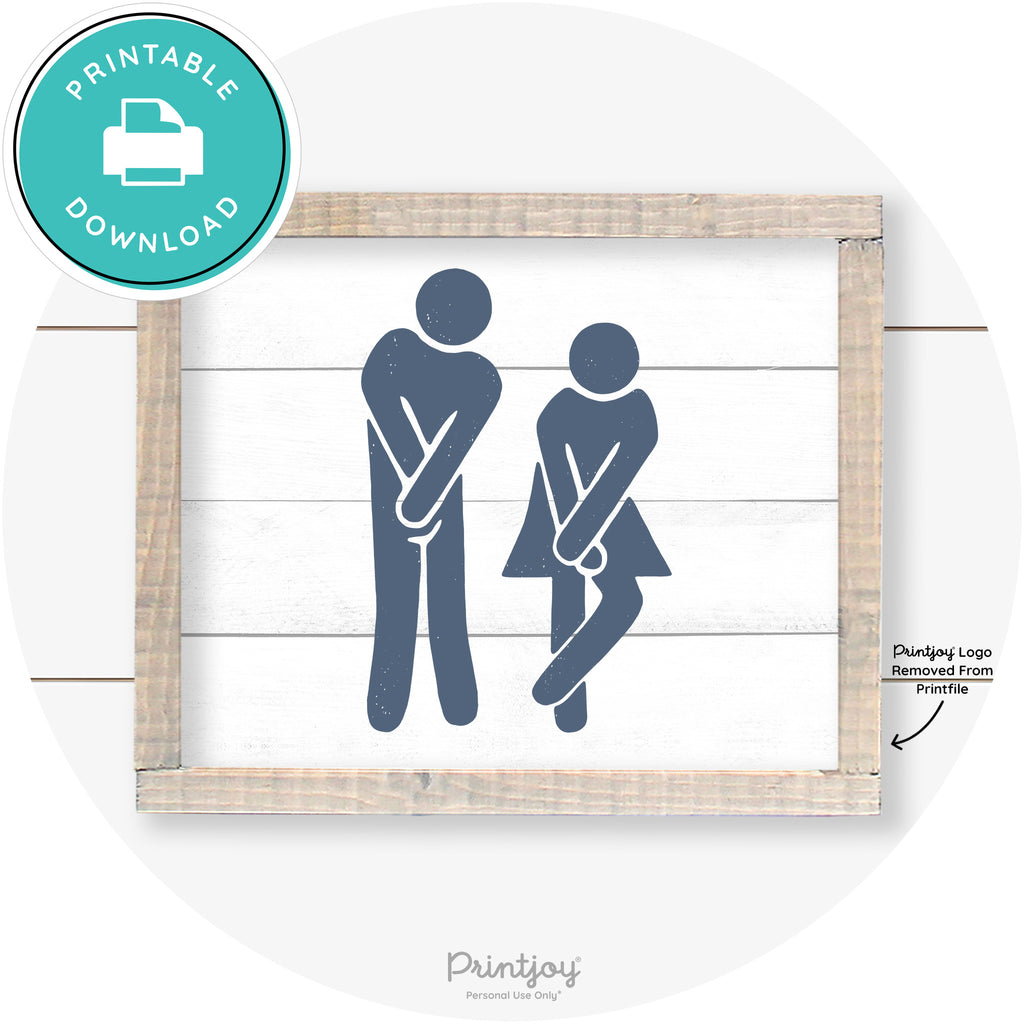 Potty Dance Gotta Go Sign Funny Farmhouse Wall Art Free Printable