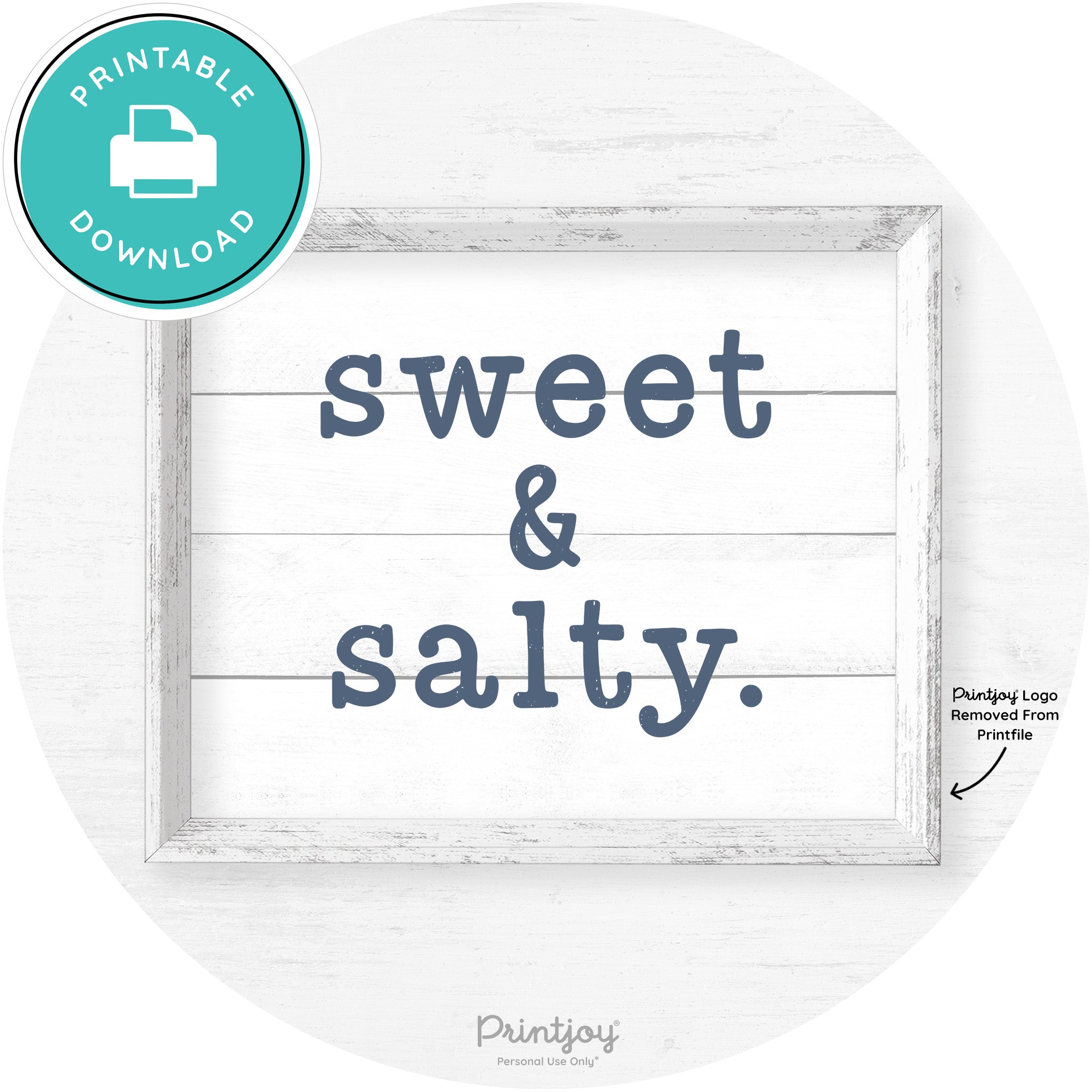 Sweet & Salty Southern Kitchen Farmhouse Wall Art Free Printable