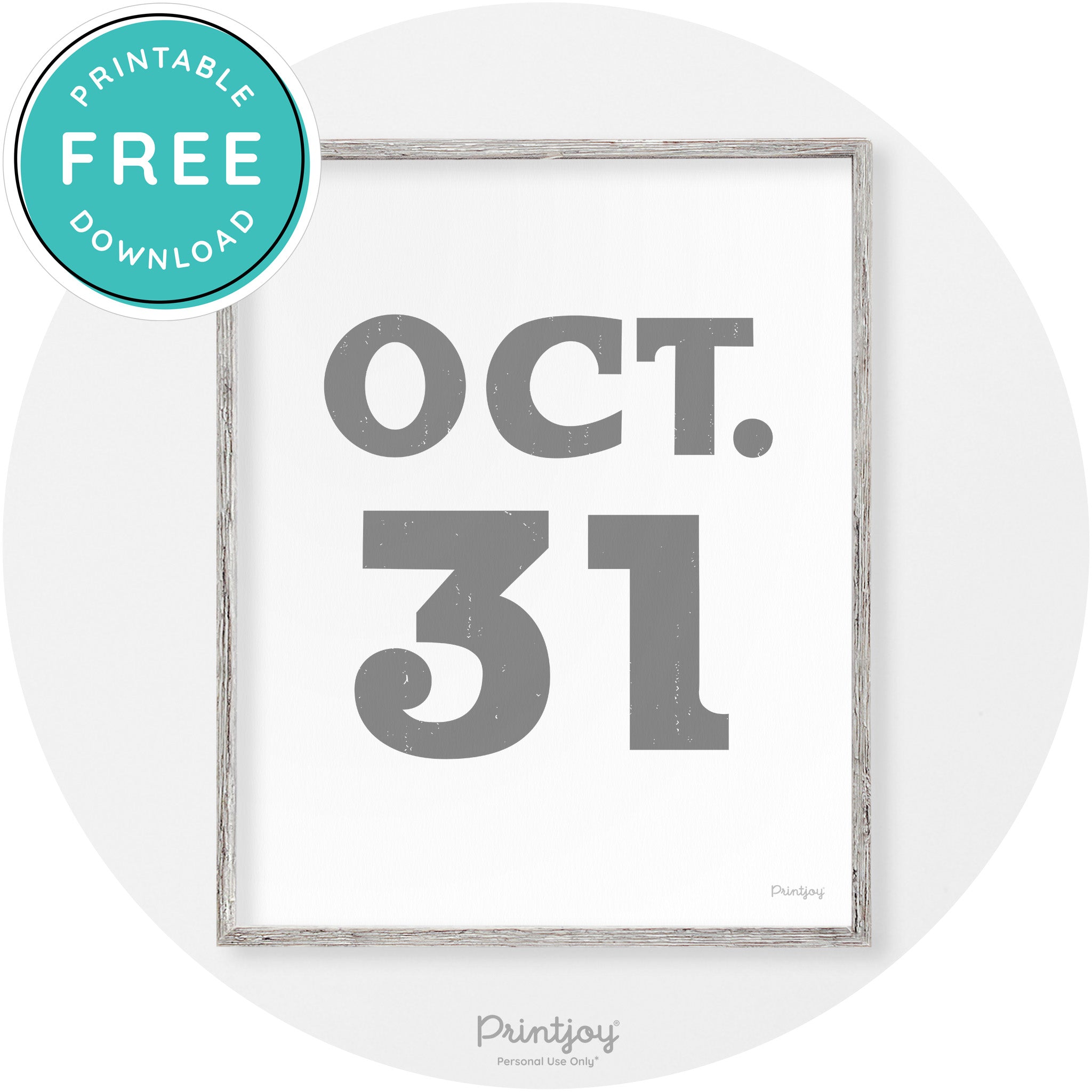 October 31 Halloween Day Vintage Halloween Wall Art Free Printable - Printjoy