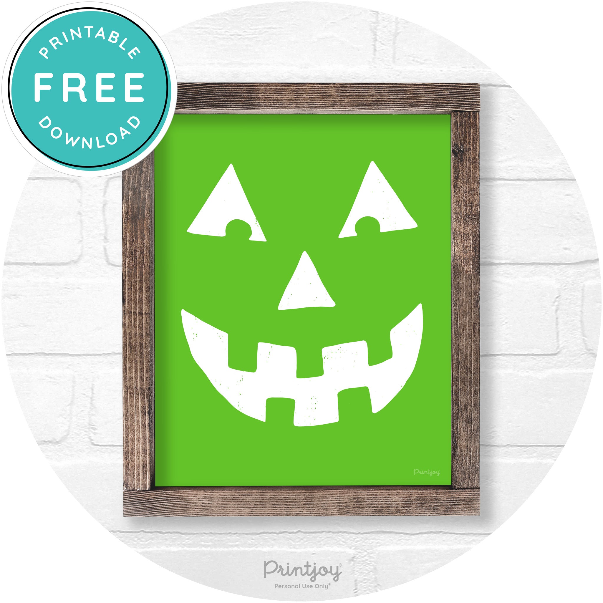 Jack O Lantern Halloween Rustic Farmhouse Wall Art Free Printable