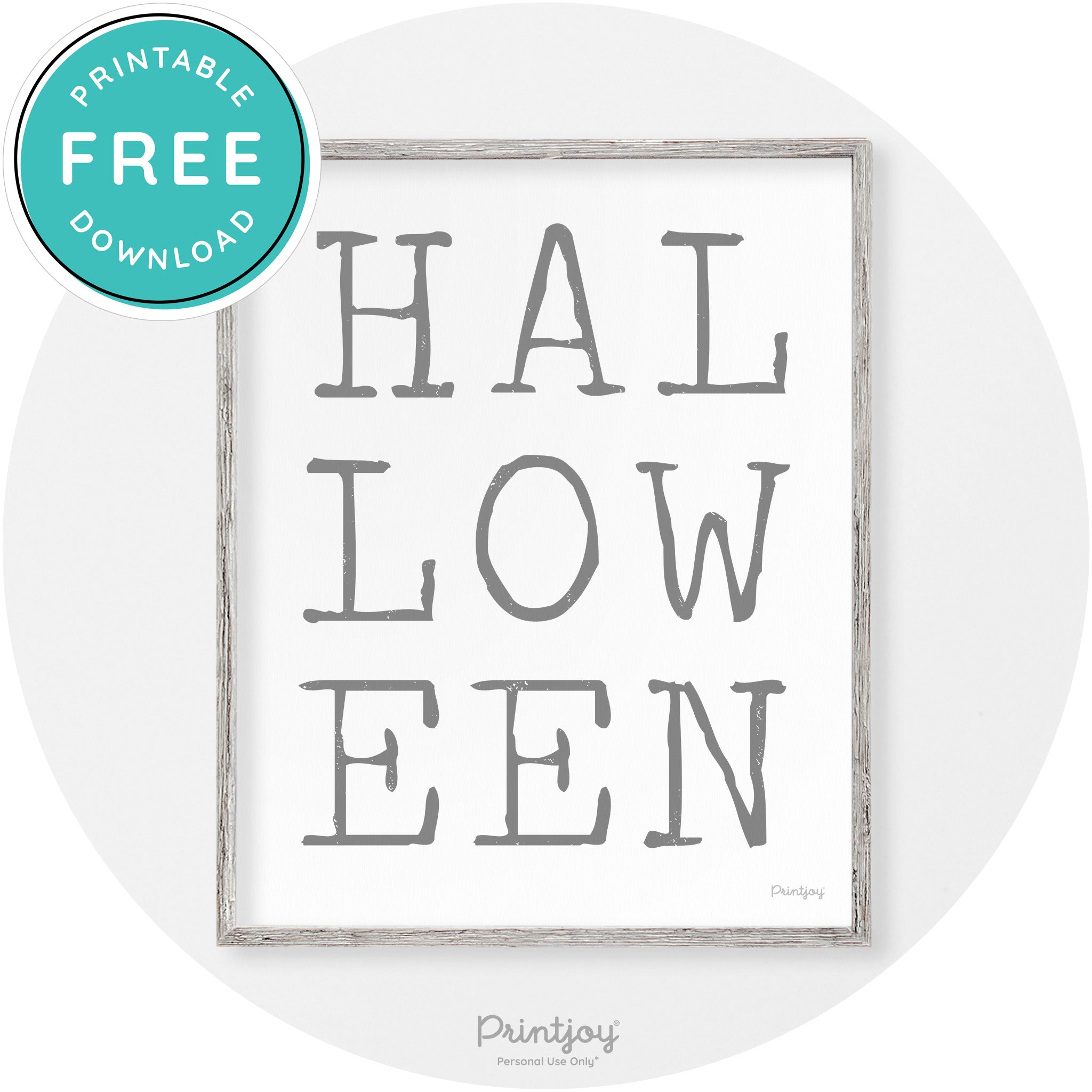 Halloween Eerie Typography Vintage Halloween Wall Art Free Printable - Printjoy