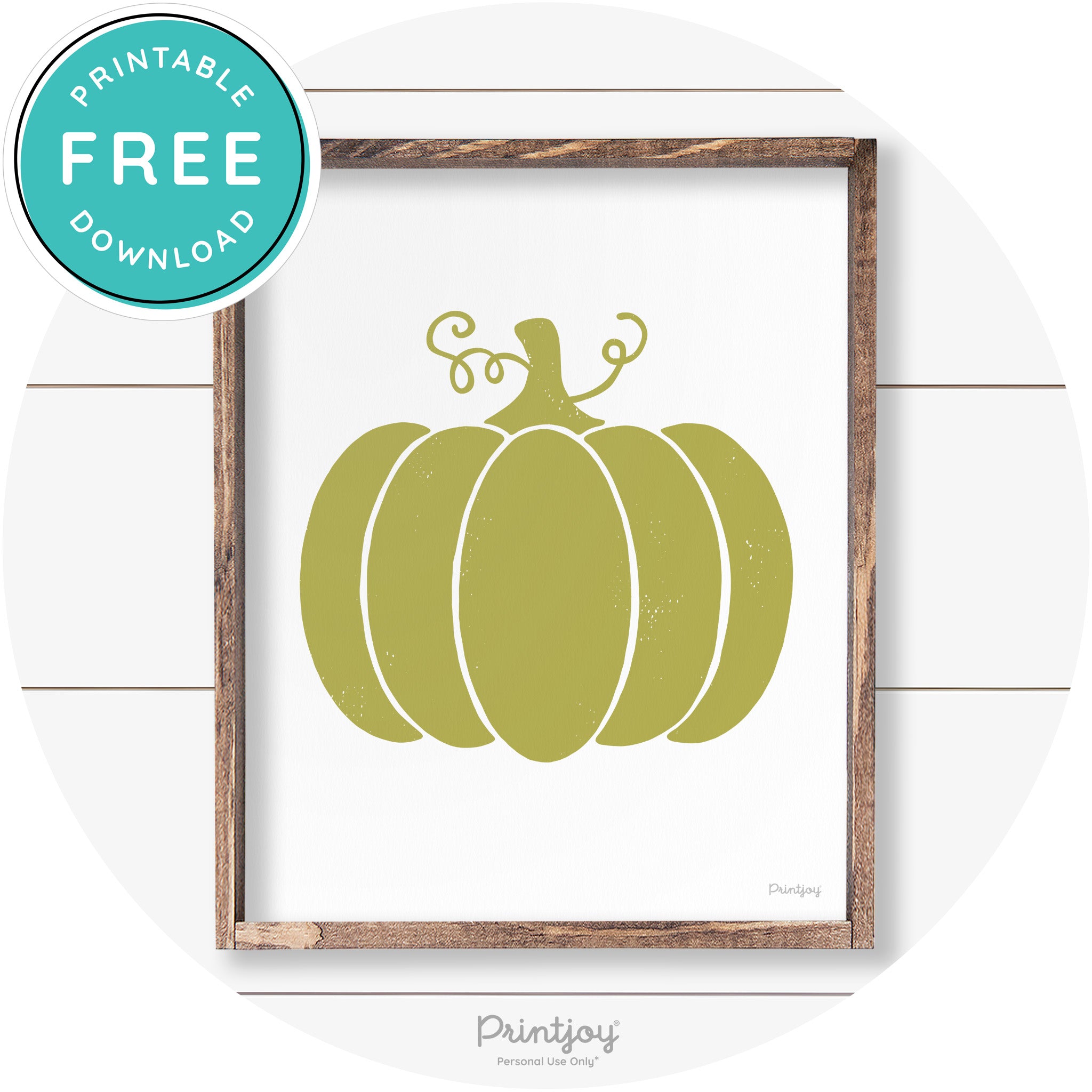 Pumpkin Thanksgiving Cute Farmhouse Wall Art Decor Free Printable - Printjoy