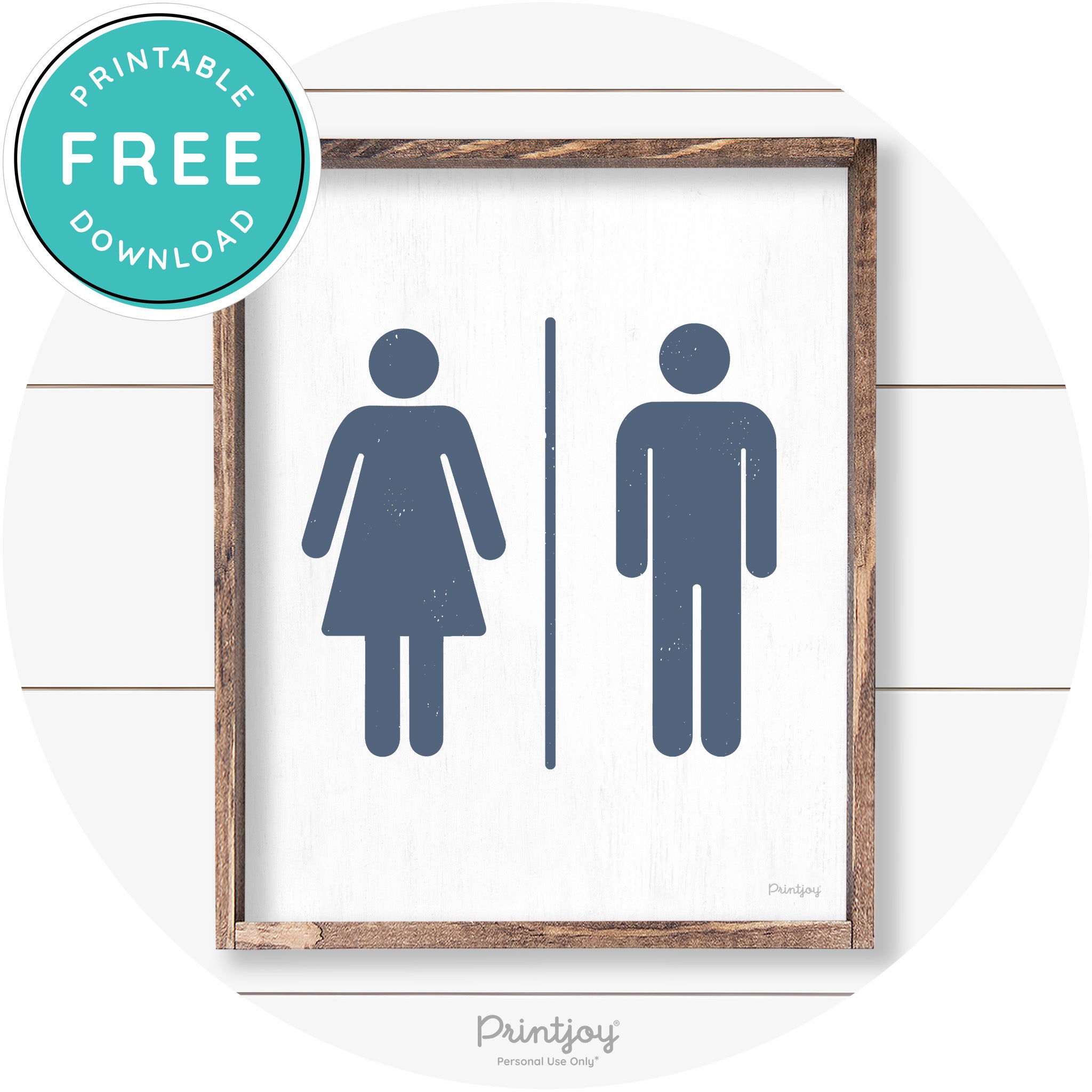 Restroom Sign Womens Mens Bathroom Farmhouse Art Free Printable
