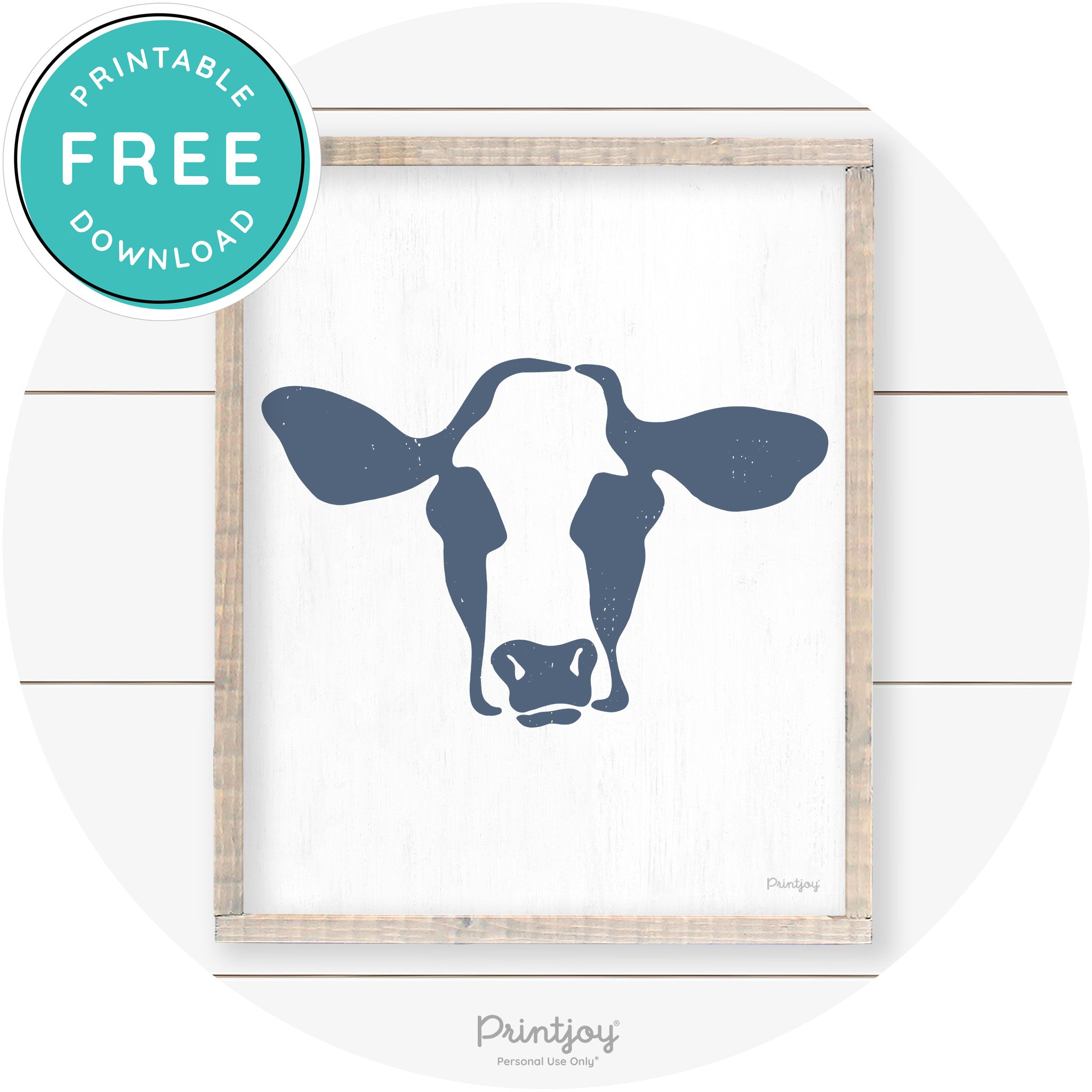 Cow Rustic Farmhouse Living Room Wall Art Decor Free Printable